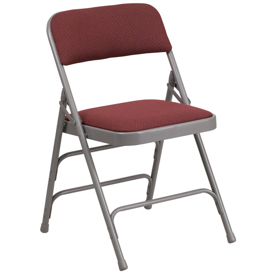 Curved Triple Braced & Double Hinged Metal Folding Chair