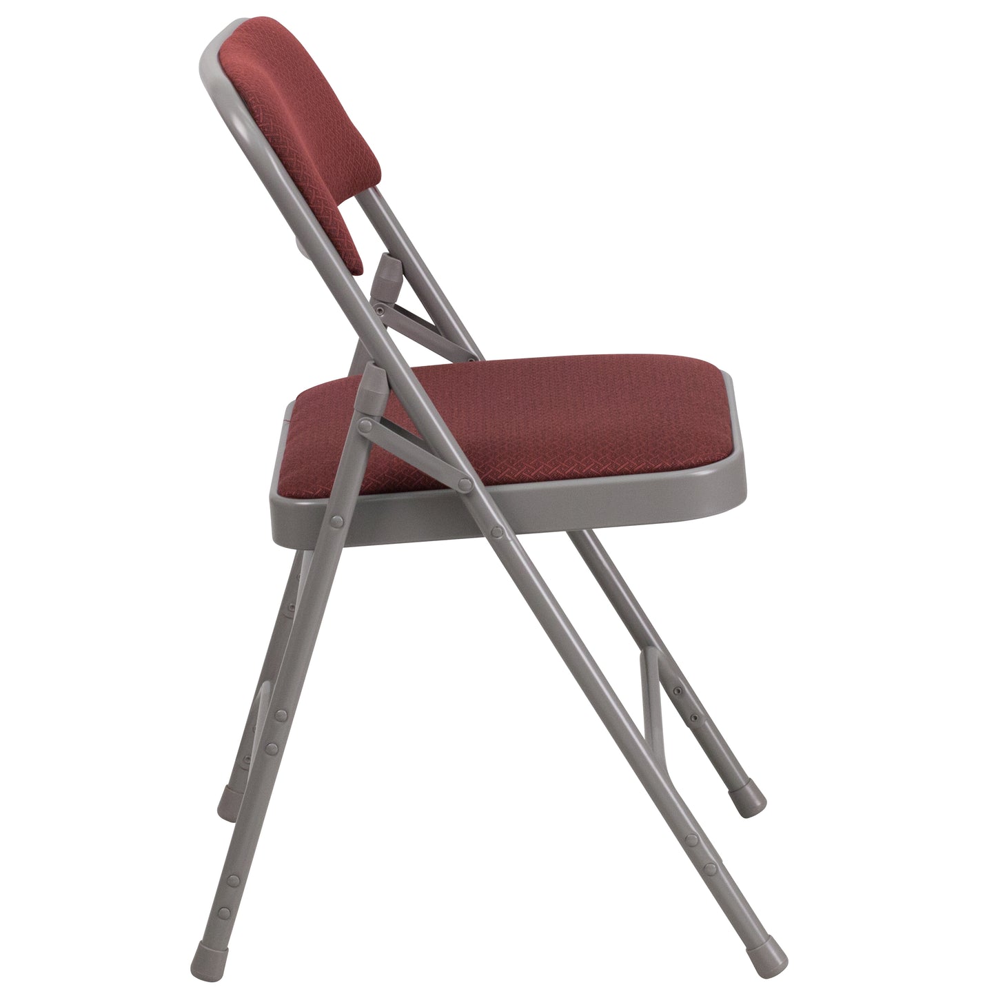 Curved Triple Braced & Double Hinged Metal Folding Chair