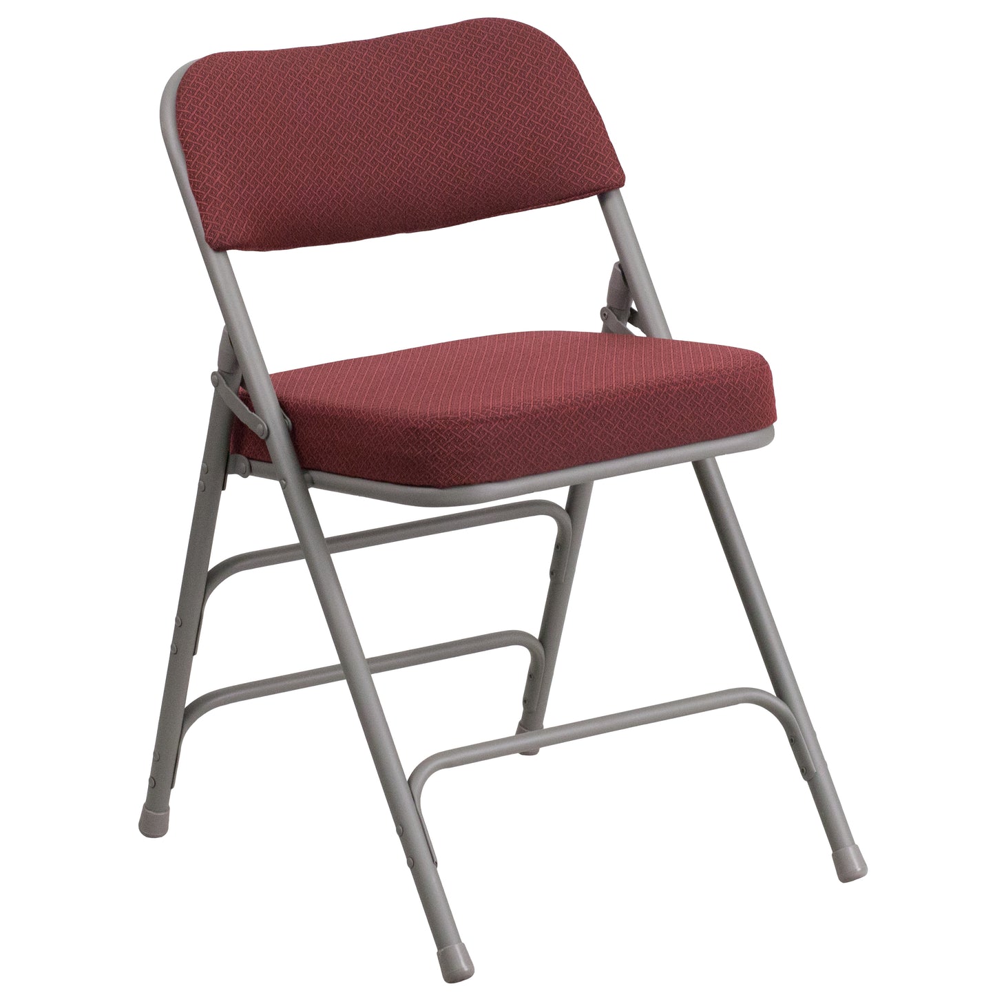 Curved Triple Braced & Double Hinged Fabric Metal Folding Chair