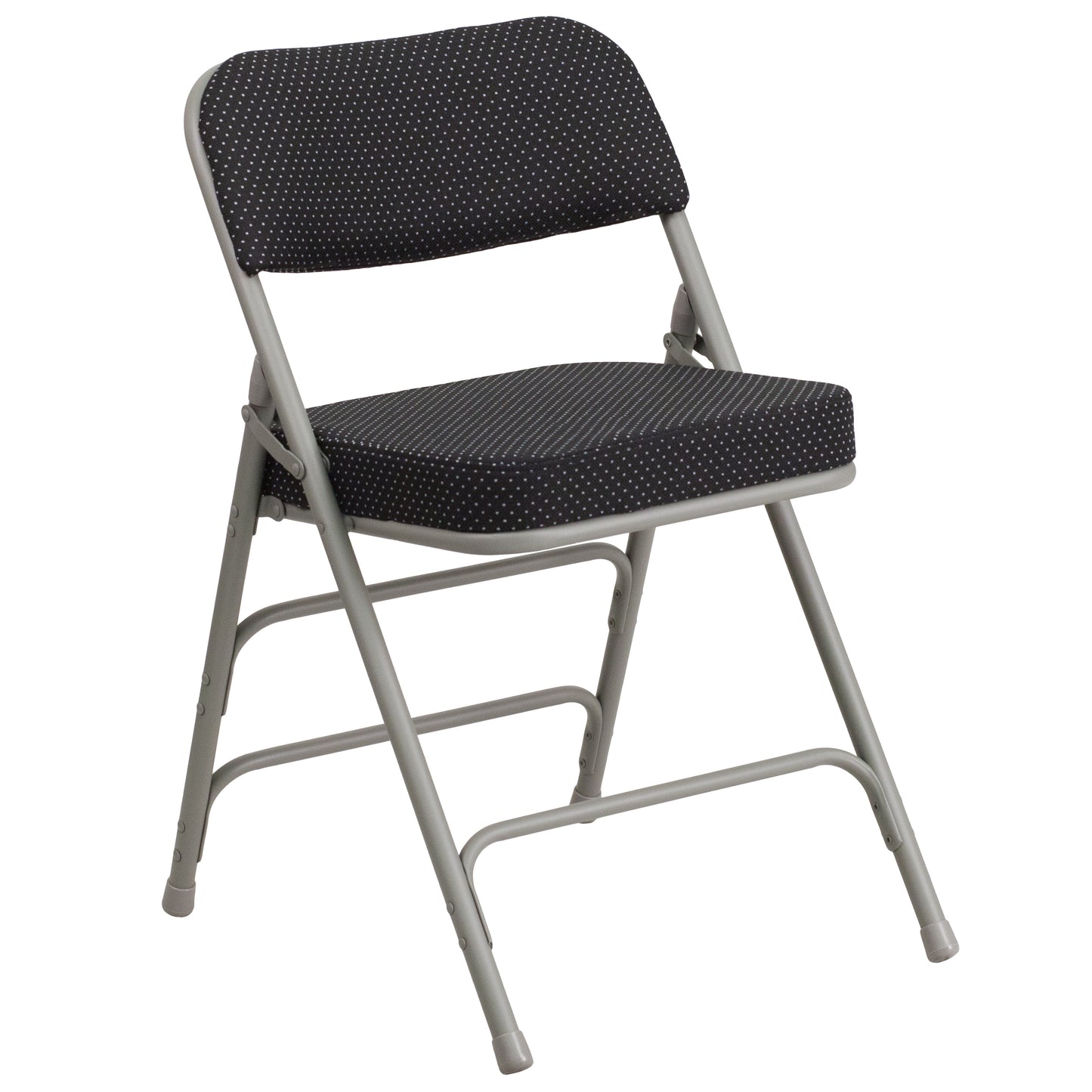 Curved Triple Braced & Double Hinged Fabric Metal Folding Chair