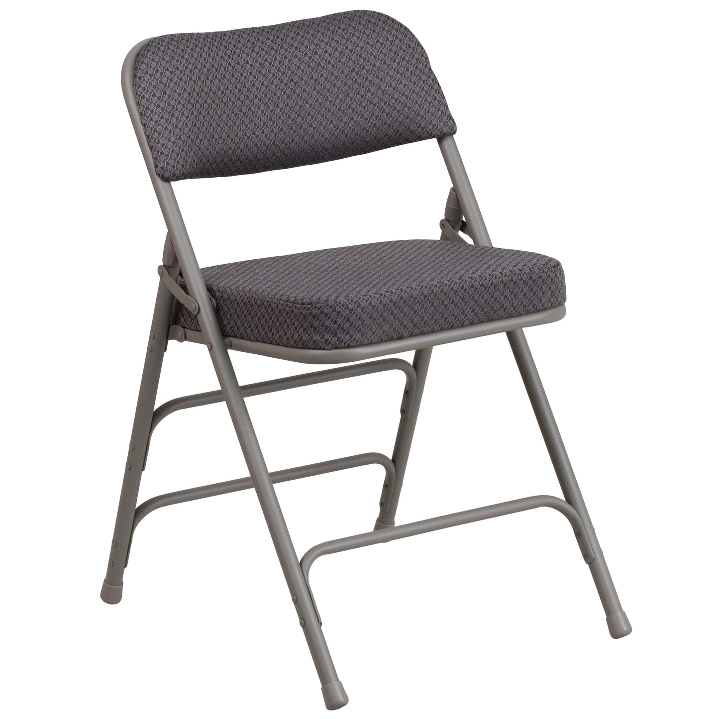 Curved Triple Braced & Double Hinged Fabric Metal Folding Chair