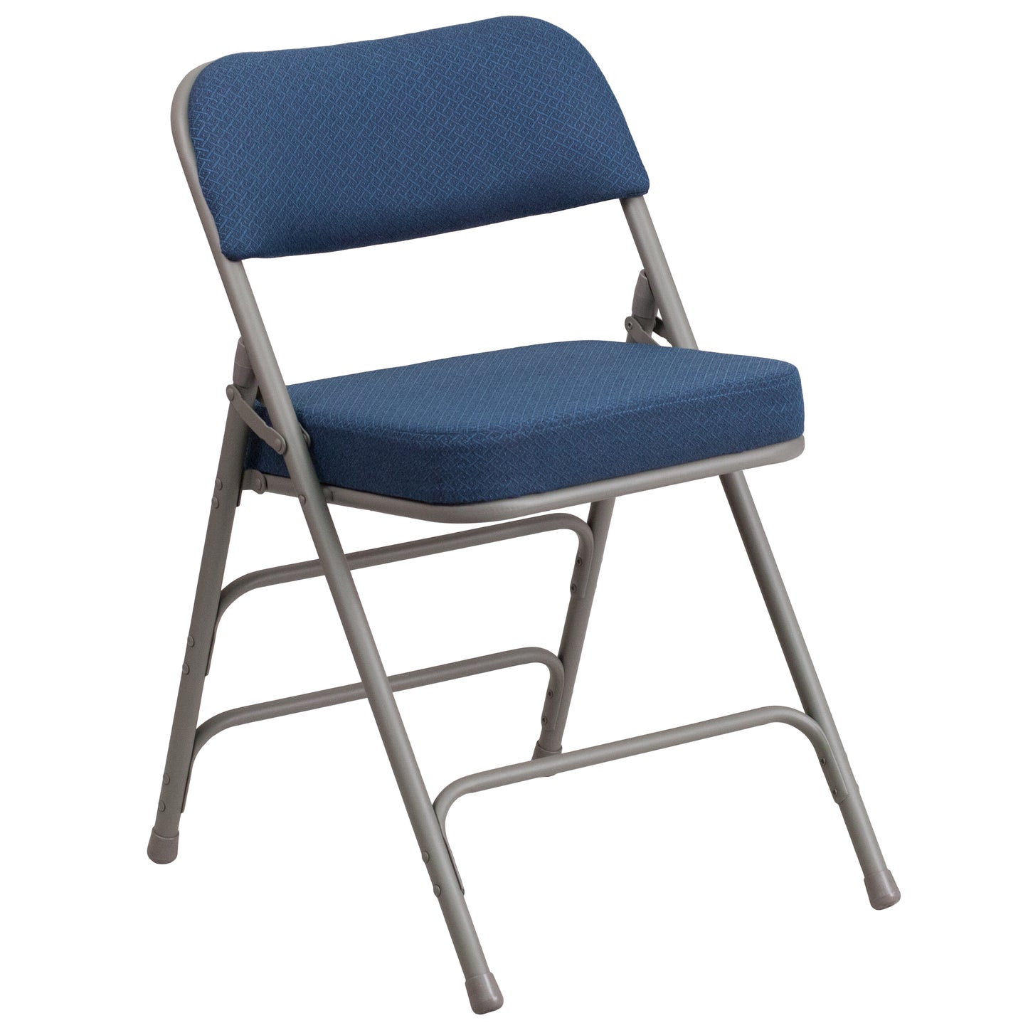 Curved Triple Braced & Double Hinged Fabric Metal Folding Chair