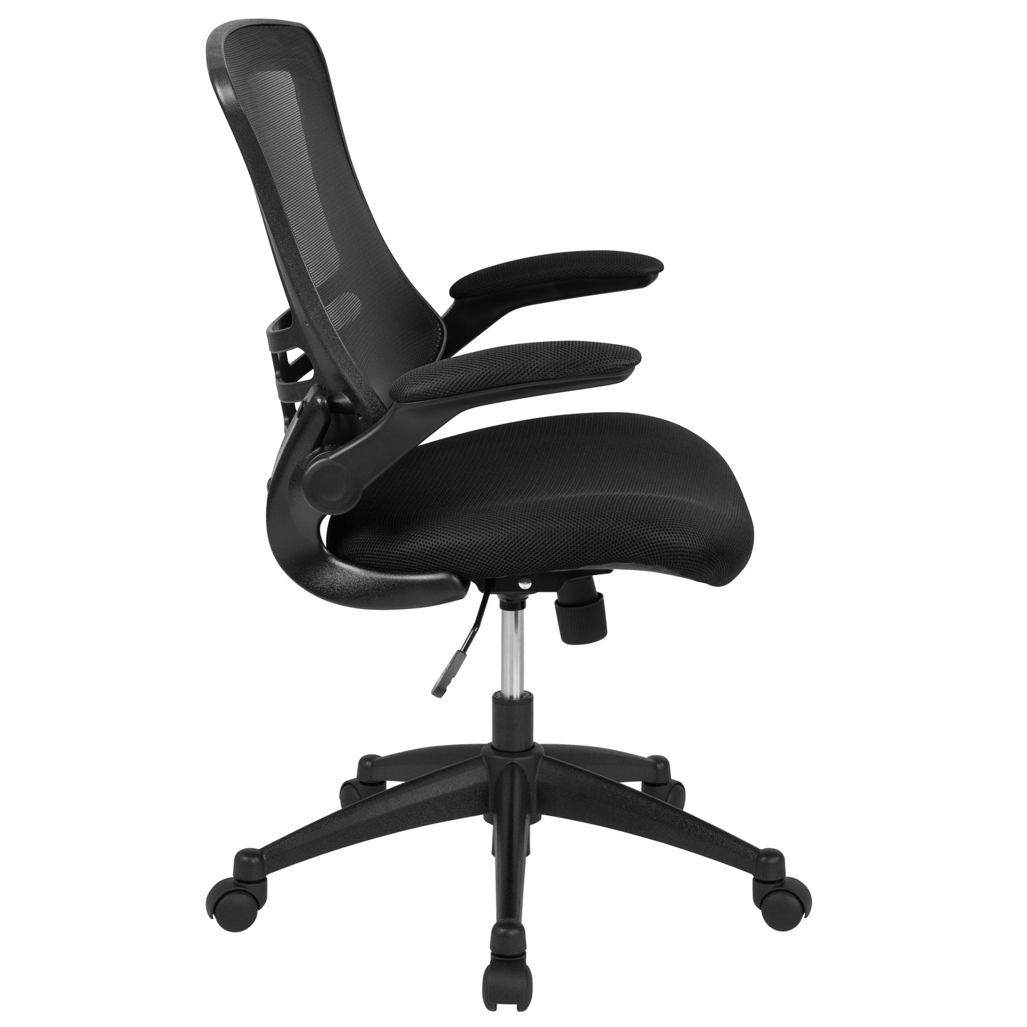 Ergonomic Mid-Back Mesh Swivel Office Chair with Flip-Up Arms