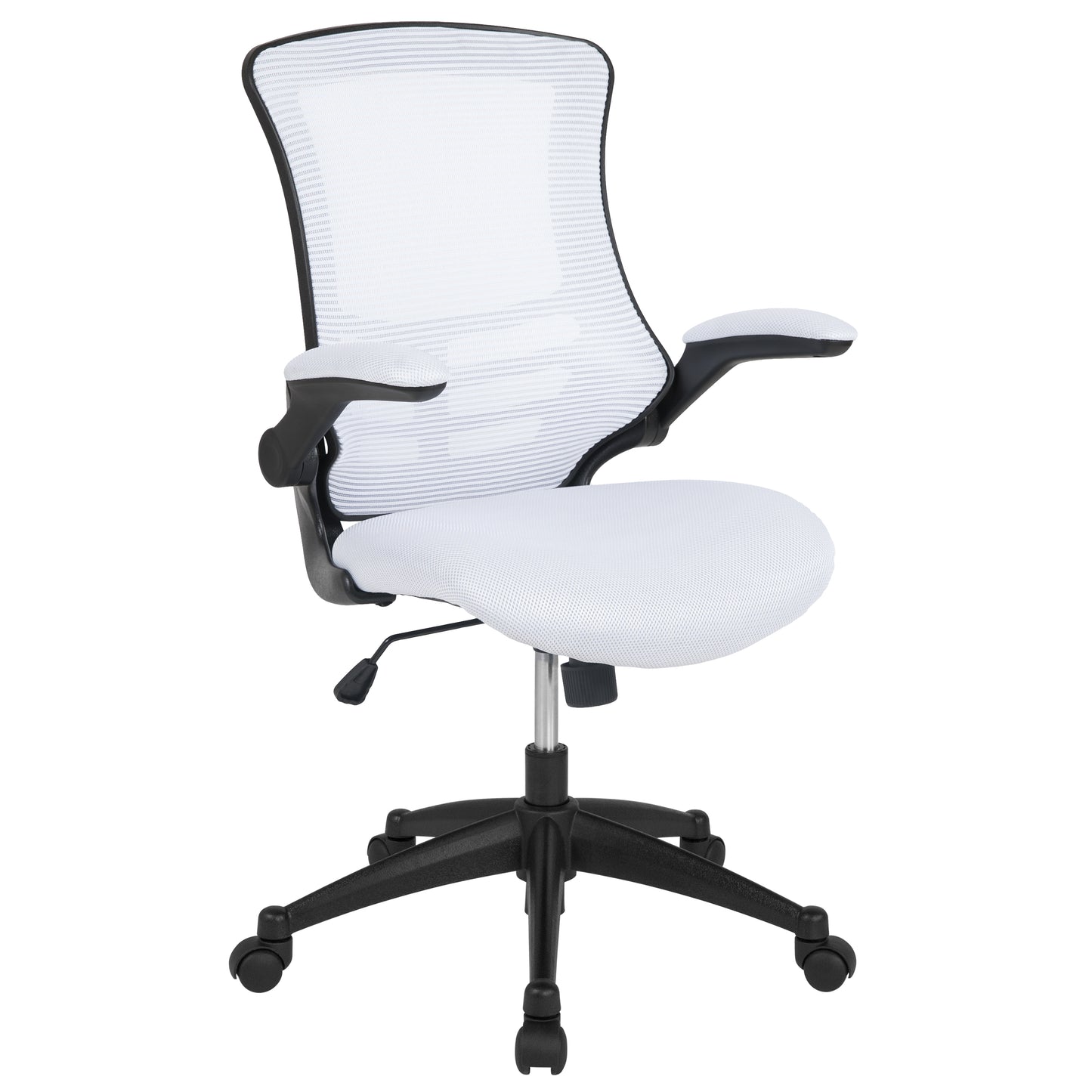 Ergonomic Mid-Back Mesh Swivel Office Chair with Flip-Up Arms