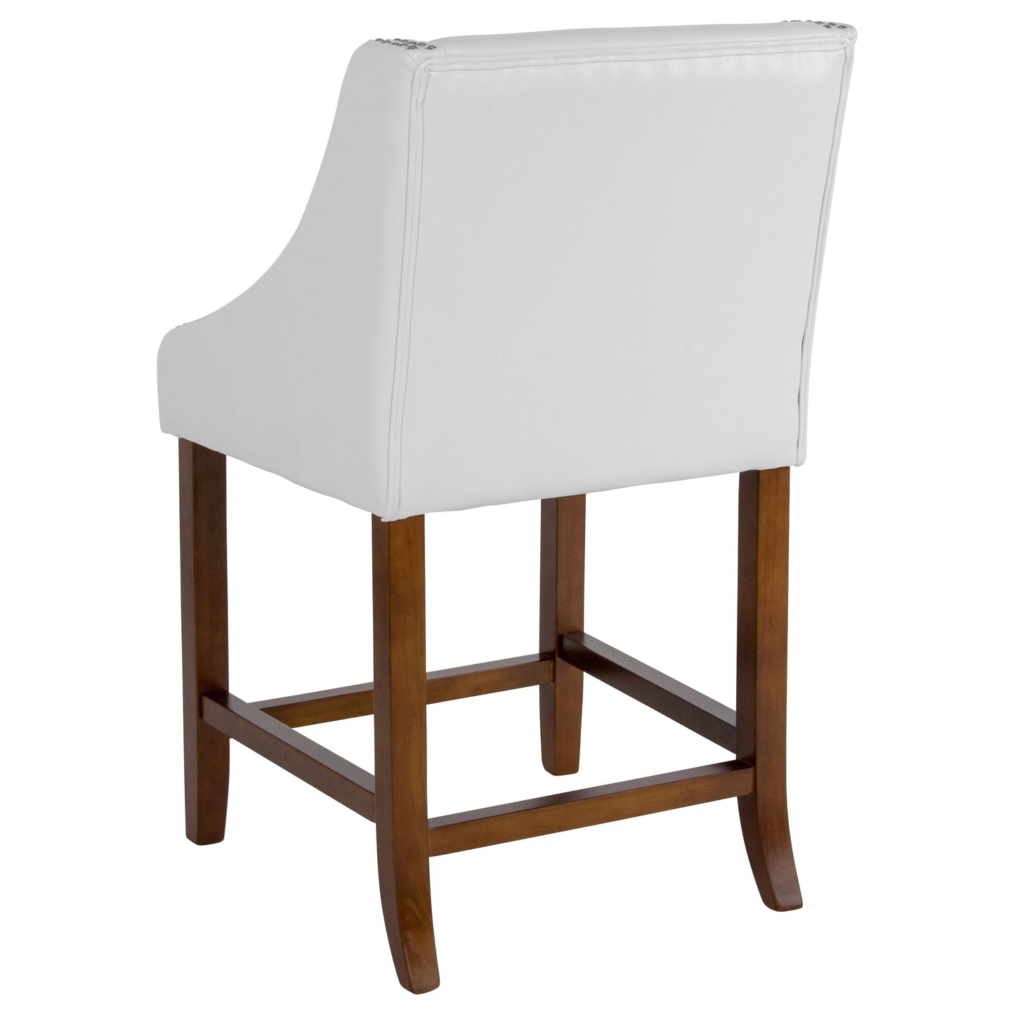 24"High Transitional Leathersoft Counter Height Stool with Accent Nail Trim (Copy)