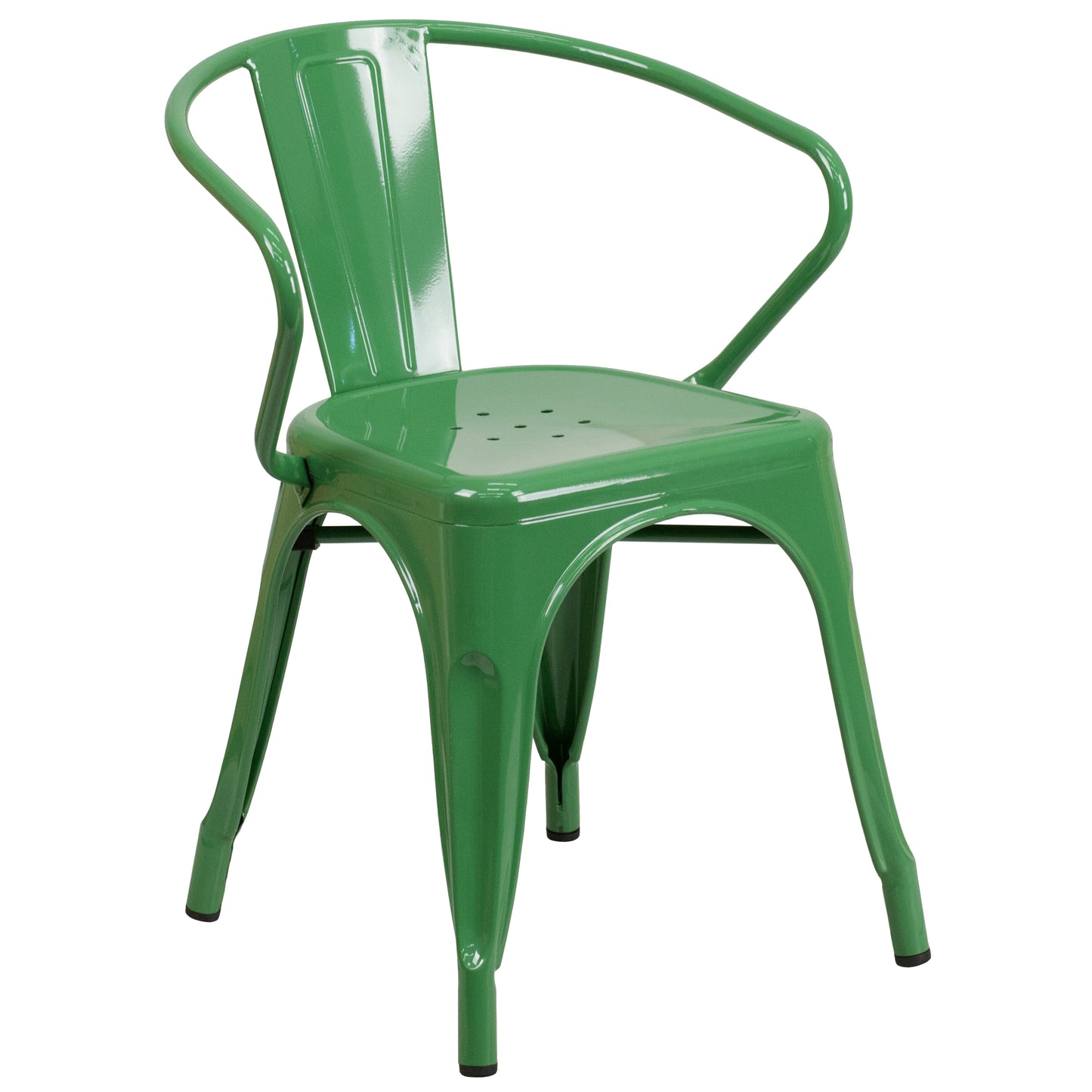 Commercial Grade Metal Indoor-Outdoor Chair with Arms