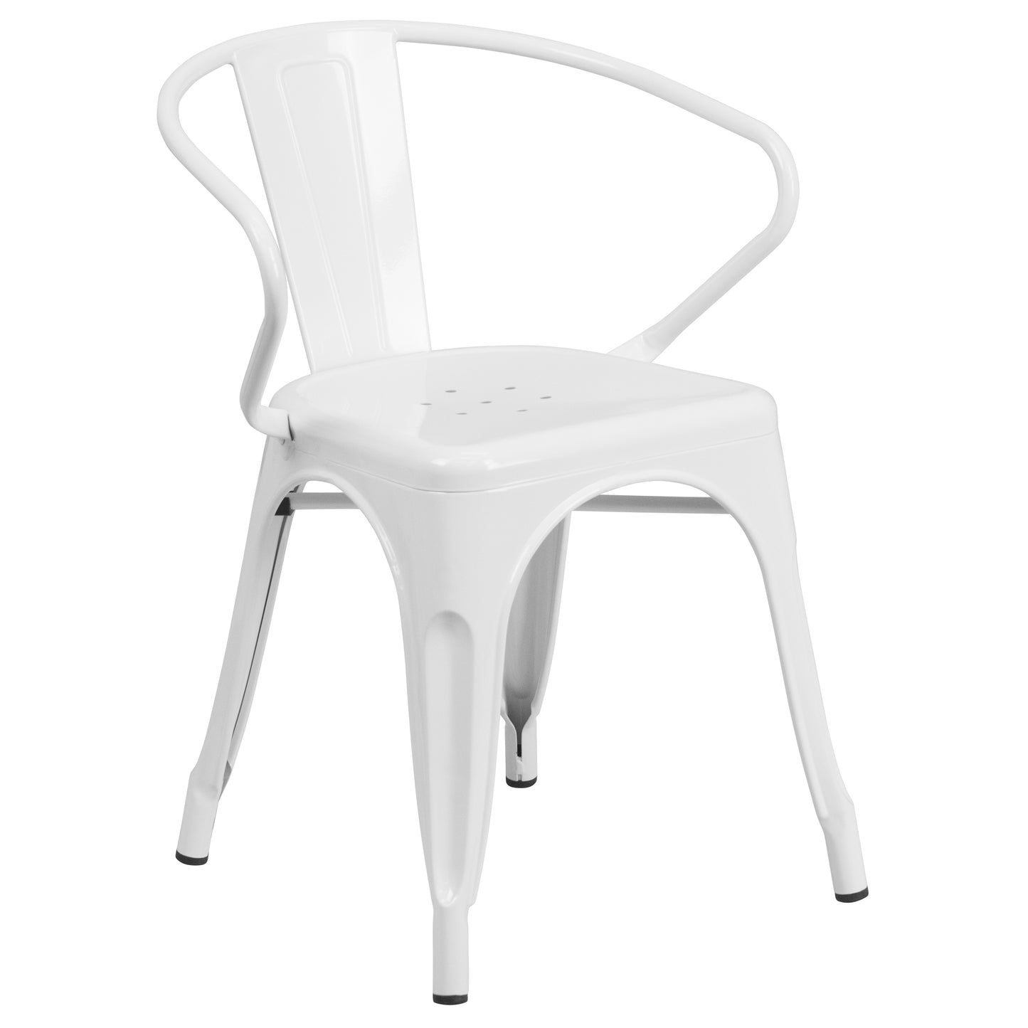 Commercial Grade Metal Indoor-Outdoor Chair with Arms