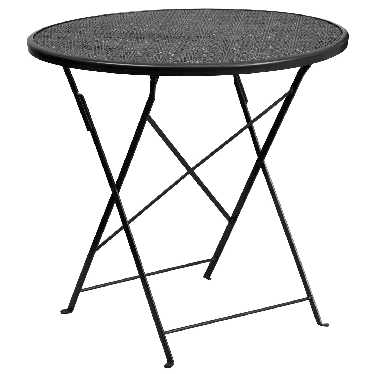 Commercial Grade 30" Round Indoor-Outdoor Steel Folding Patio Table