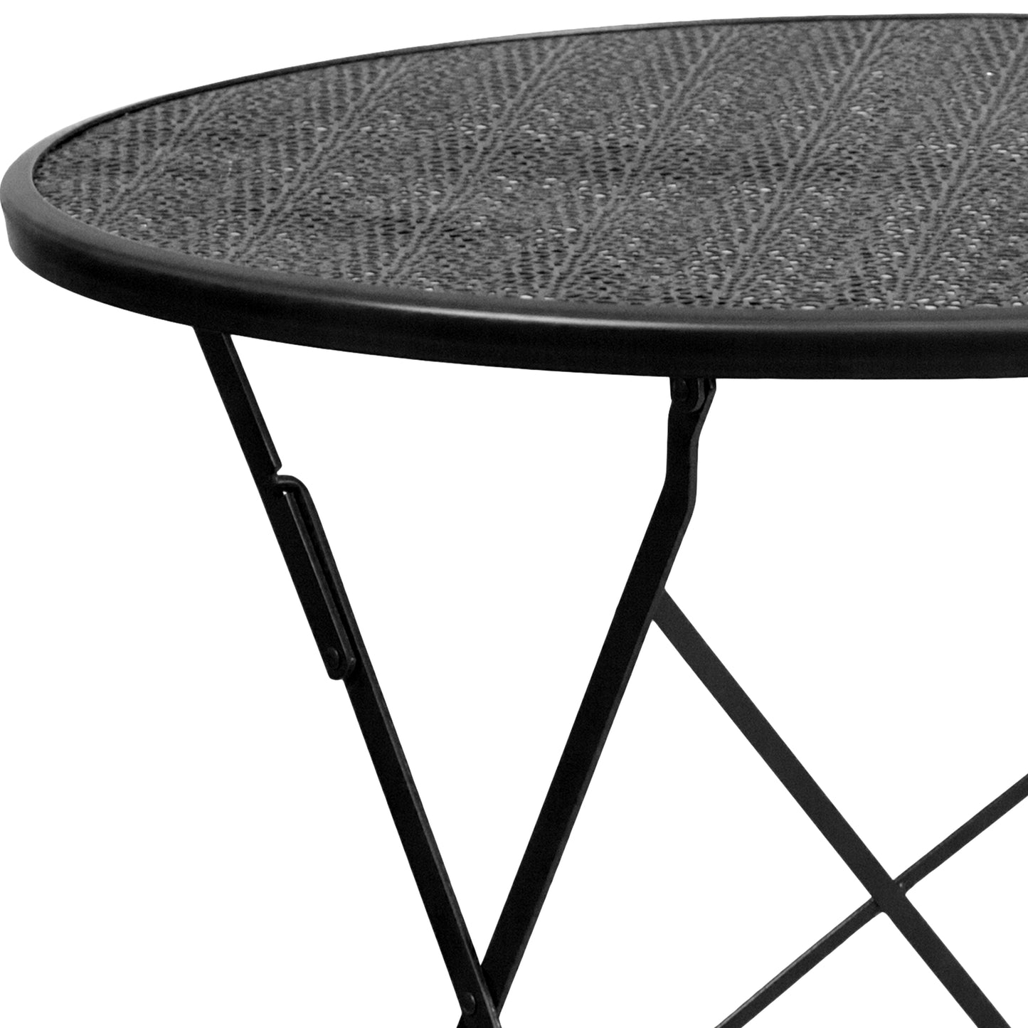 Commercial Grade 30" Round Indoor-Outdoor Steel Folding Patio Table