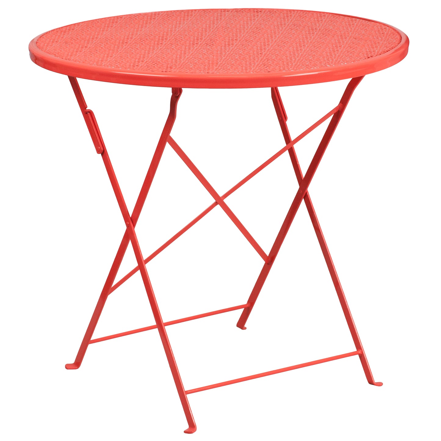 Commercial Grade 30" Round Indoor-Outdoor Steel Folding Patio Table