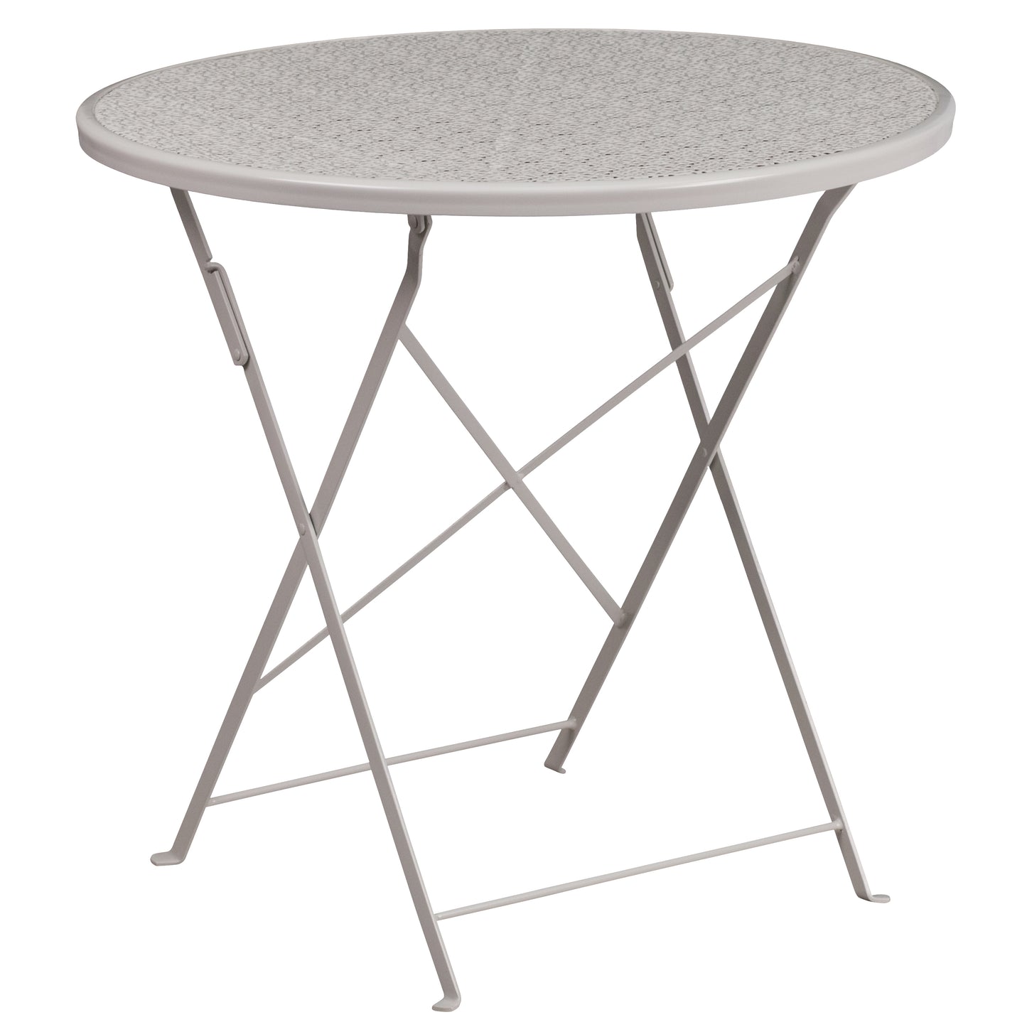 Commercial Grade 30" Round Indoor-Outdoor Steel Folding Patio Table