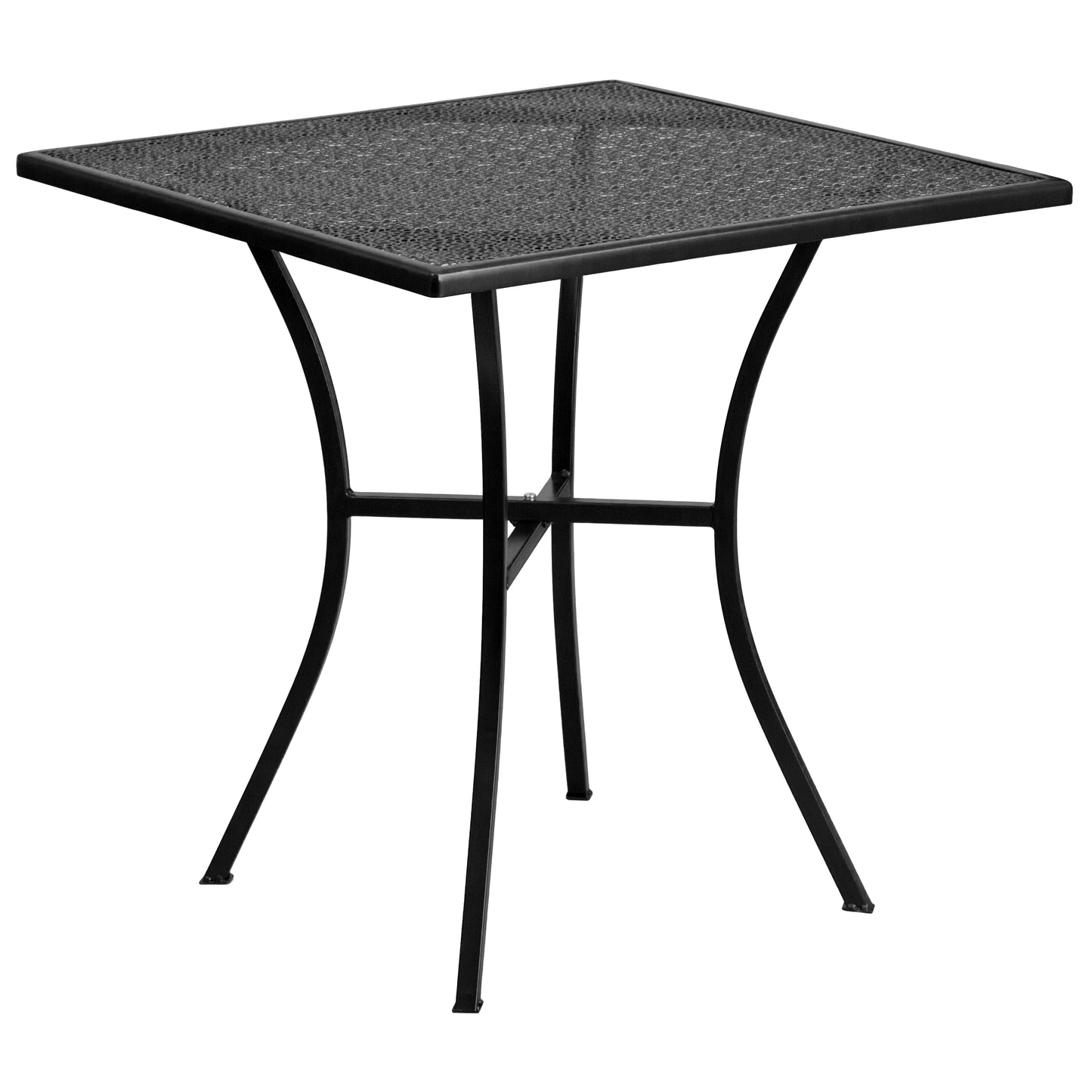 Commercial Grade 28" Square Indoor-Outdoor Steel Patio Table