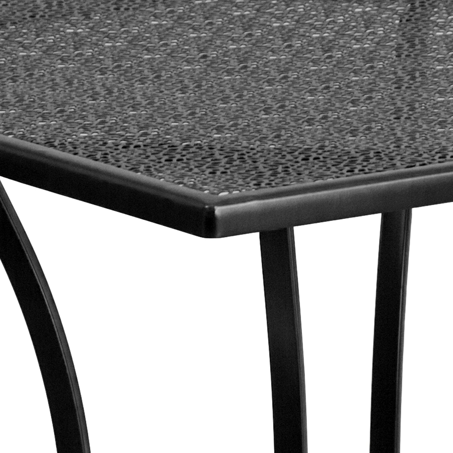 Commercial Grade 28" Square Indoor-Outdoor Steel Patio Table