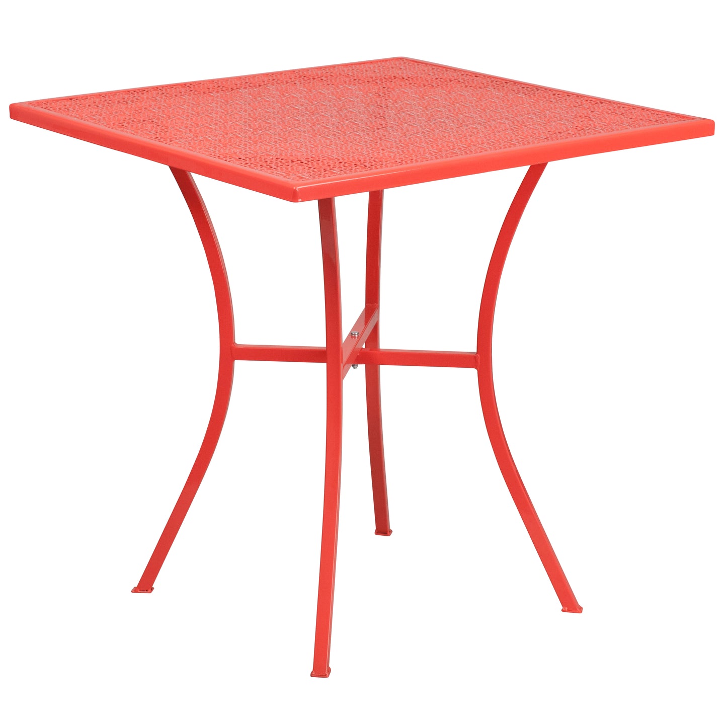 Commercial Grade 28" Square Indoor-Outdoor Steel Patio Table