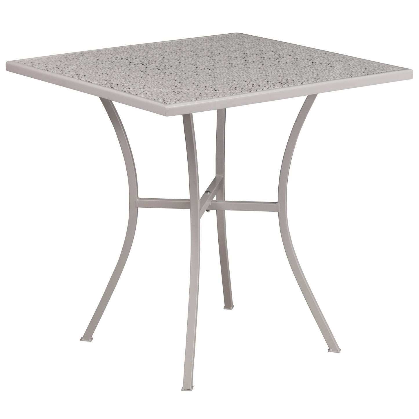 Commercial Grade 28" Square Indoor-Outdoor Steel Patio Table