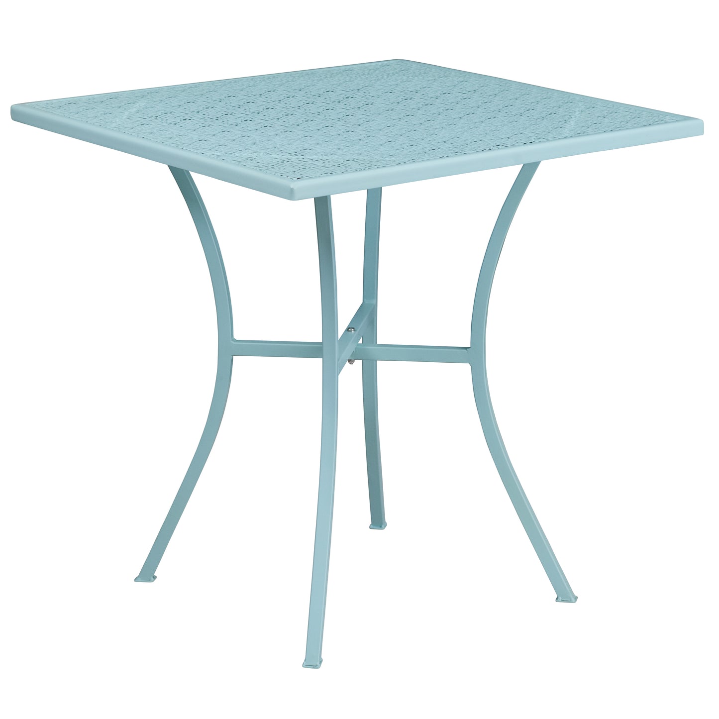 Commercial Grade 28" Square Indoor-Outdoor Steel Patio Table