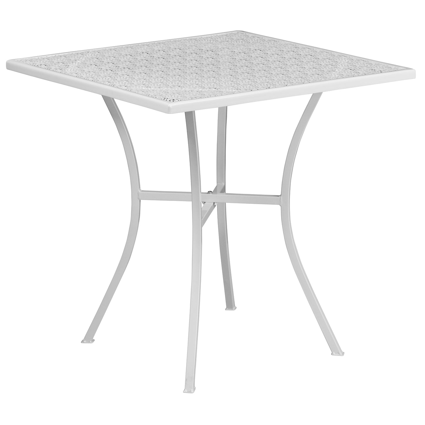 Commercial Grade 28" Square Indoor-Outdoor Steel Patio Table