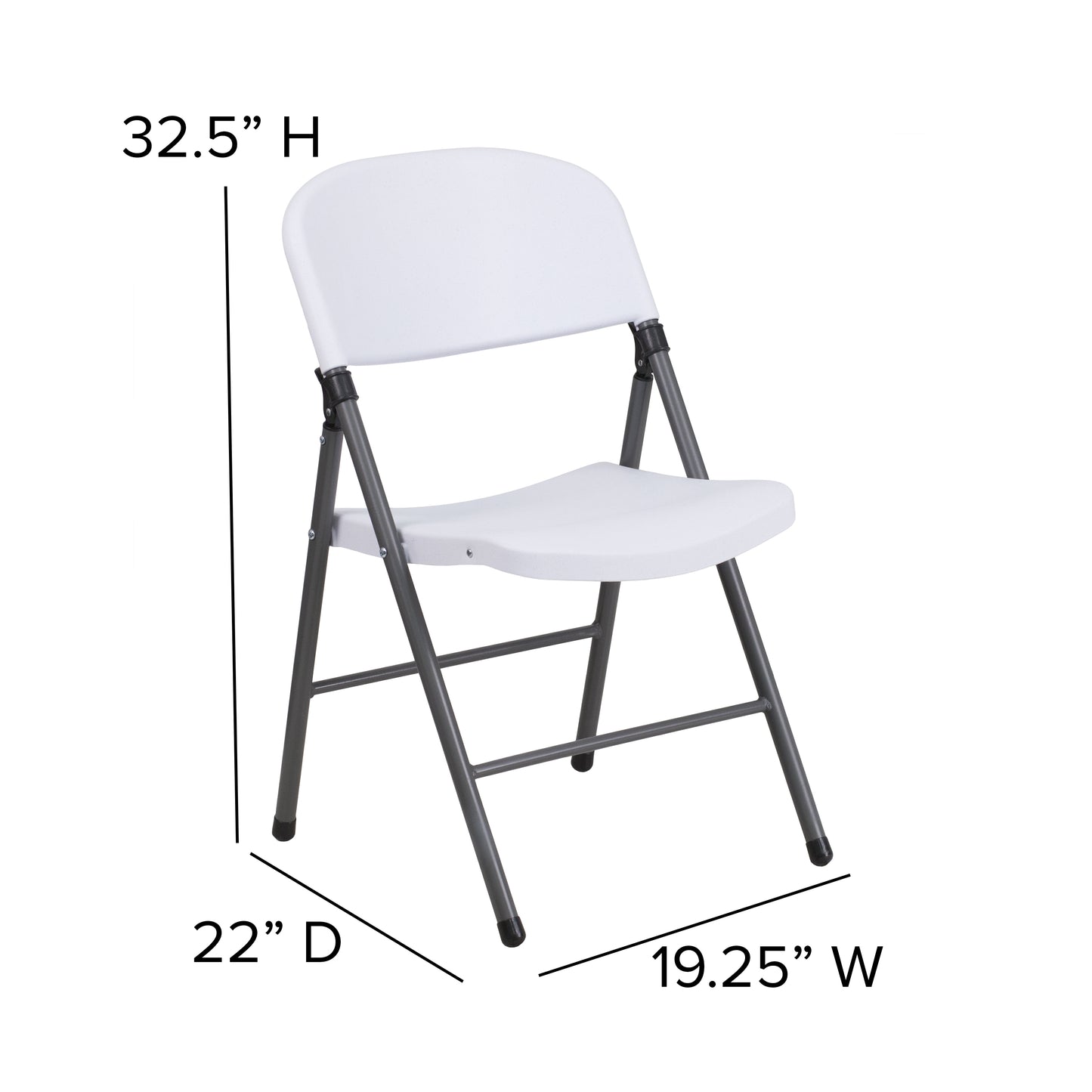 Plastic Folding Chair with 330 lb. Weight Capacity