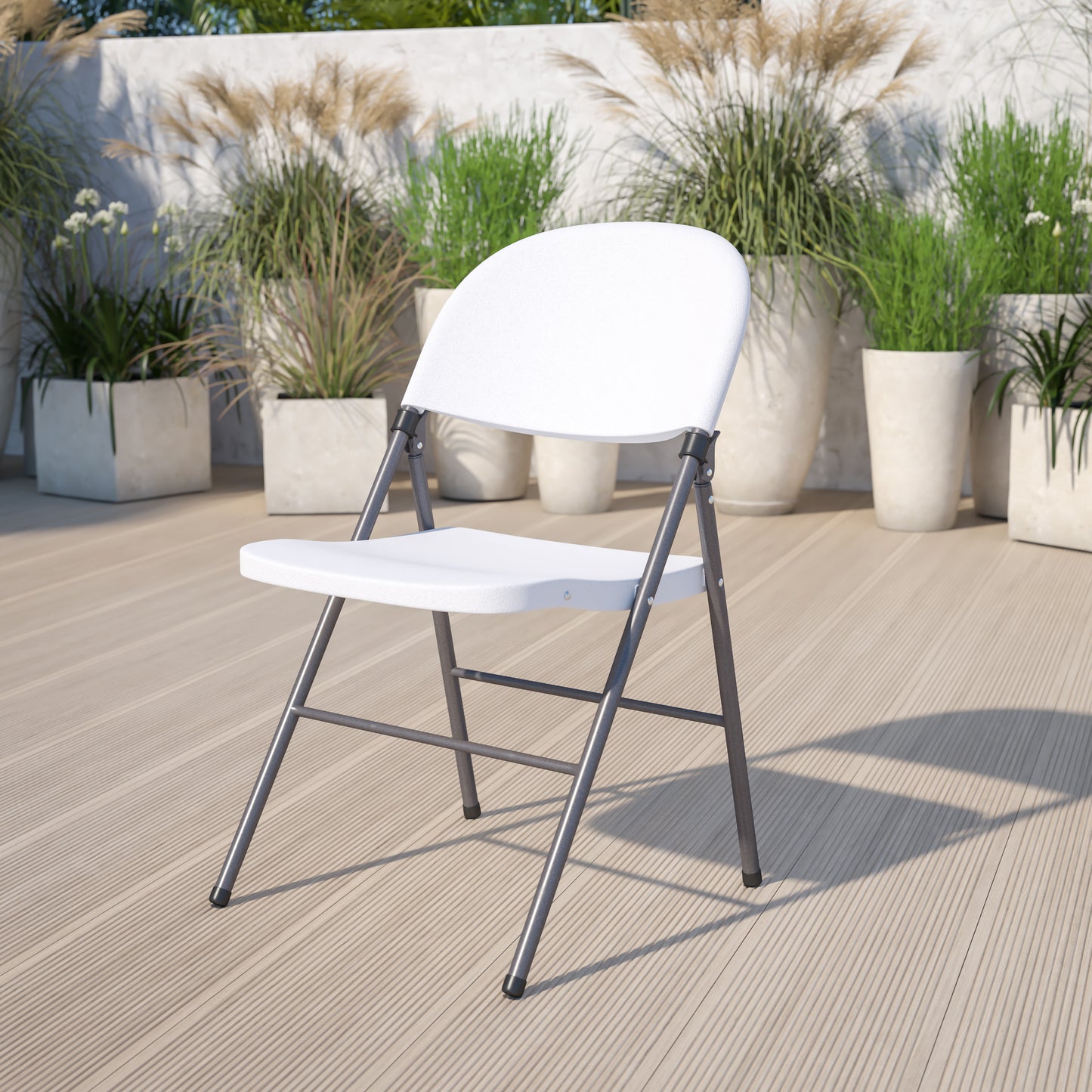 Plastic Folding Chair with 330 lb. Weight Capacity