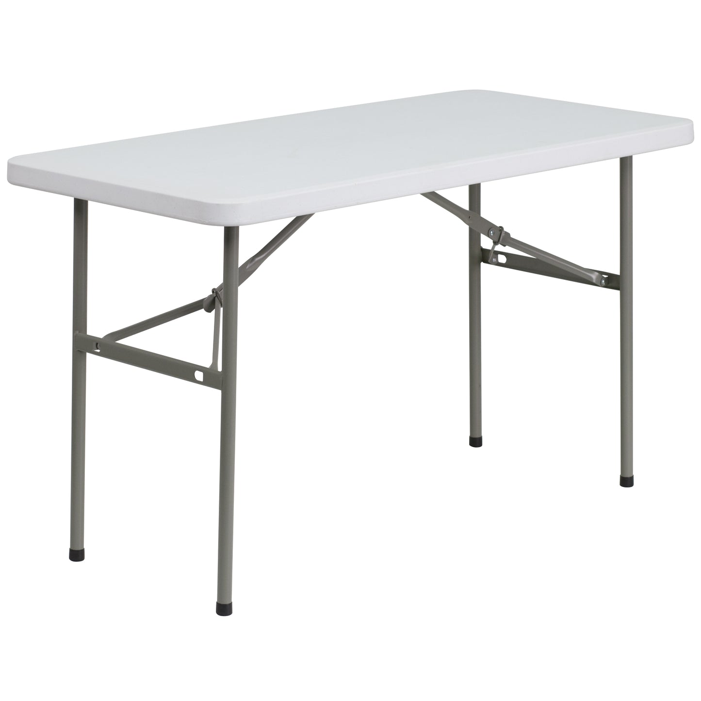 4-Foot Granite White Plastic Folding Table