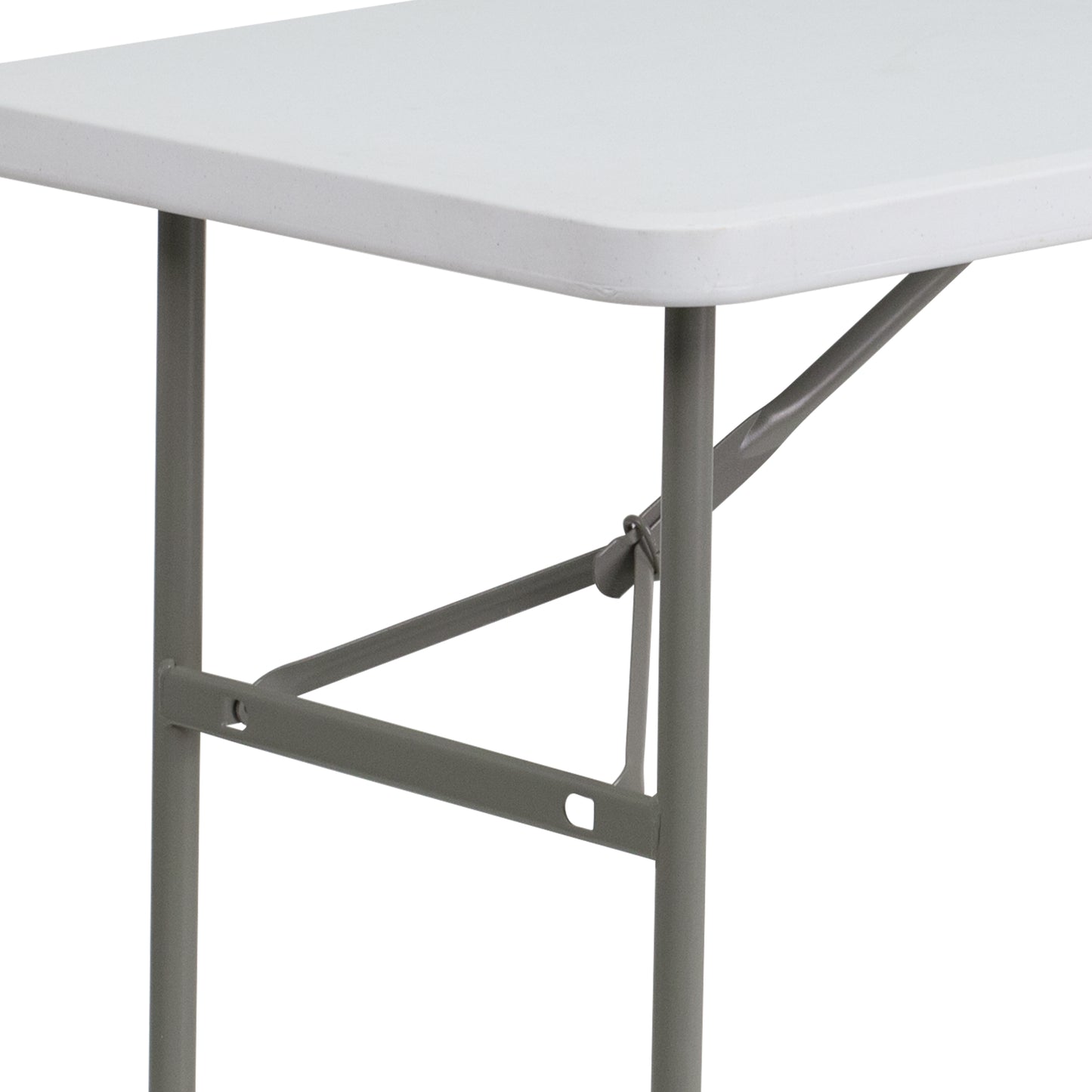 4-Foot Granite White Plastic Folding Table