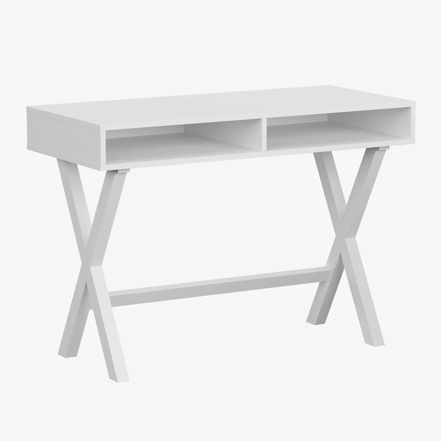 Modern Compact Computer Desk with Storage Compartments - Sturdy Home Office or Dorm Desk