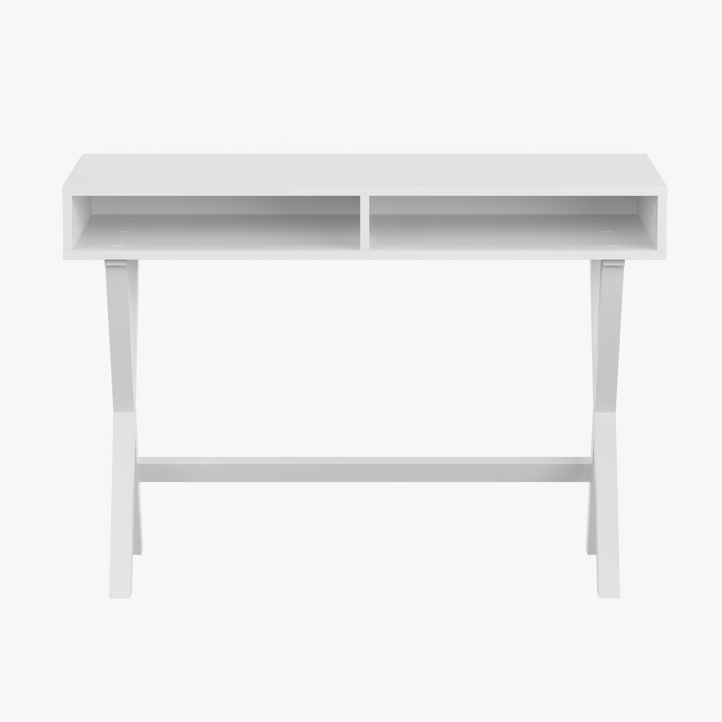 Modern Compact Computer Desk with Storage Compartments - Sturdy Home Office or Dorm Desk