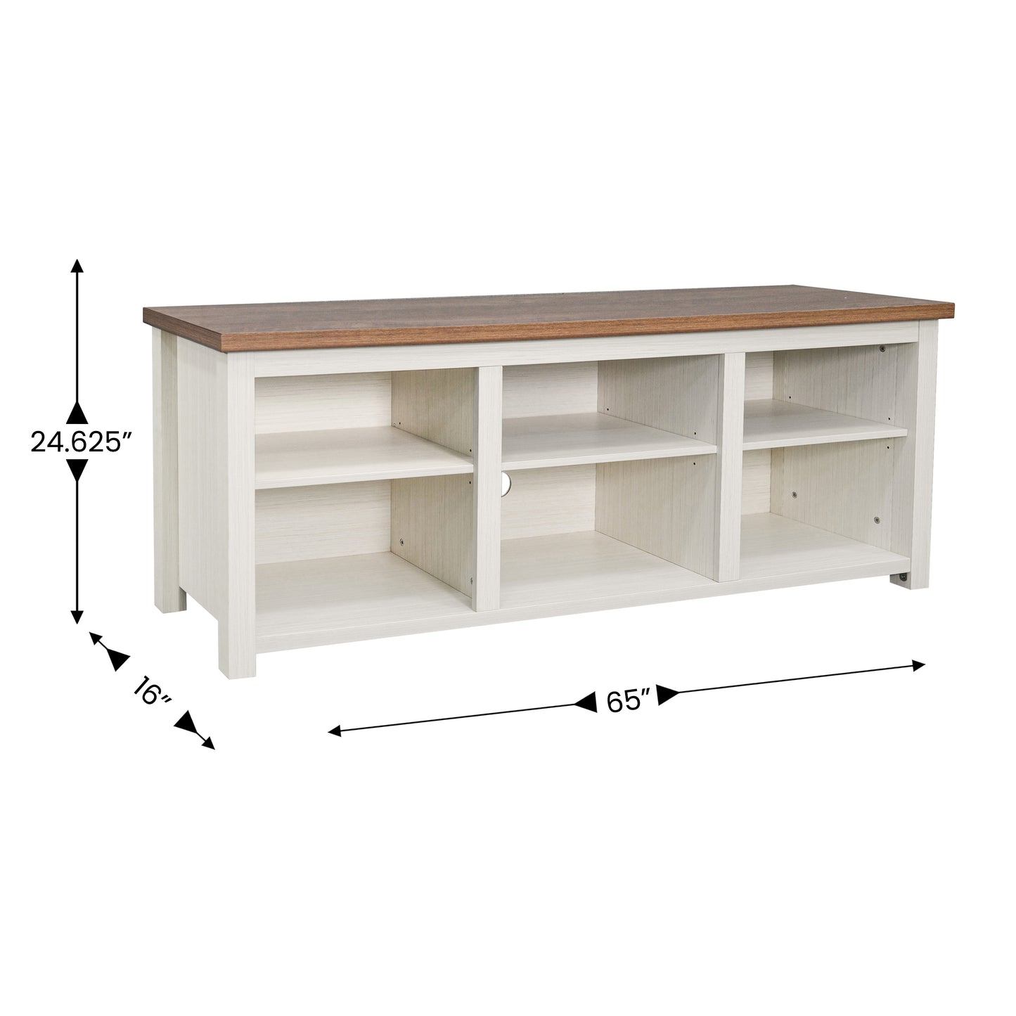 65-Inch Open Media Console Cabinet for TVs up to 80”