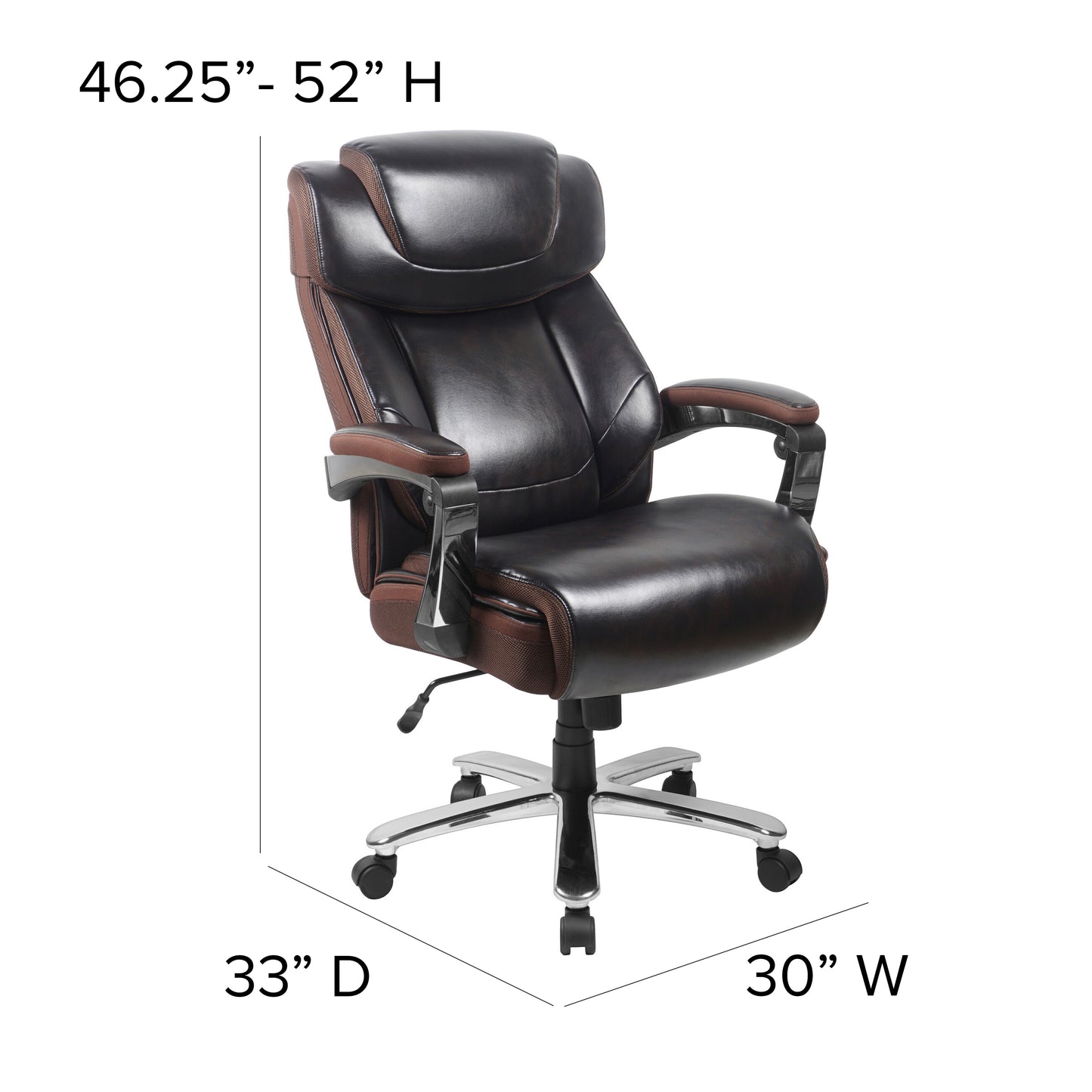 Contemporary Big & Tall High-Back Office Chair – 500 lb Capacity