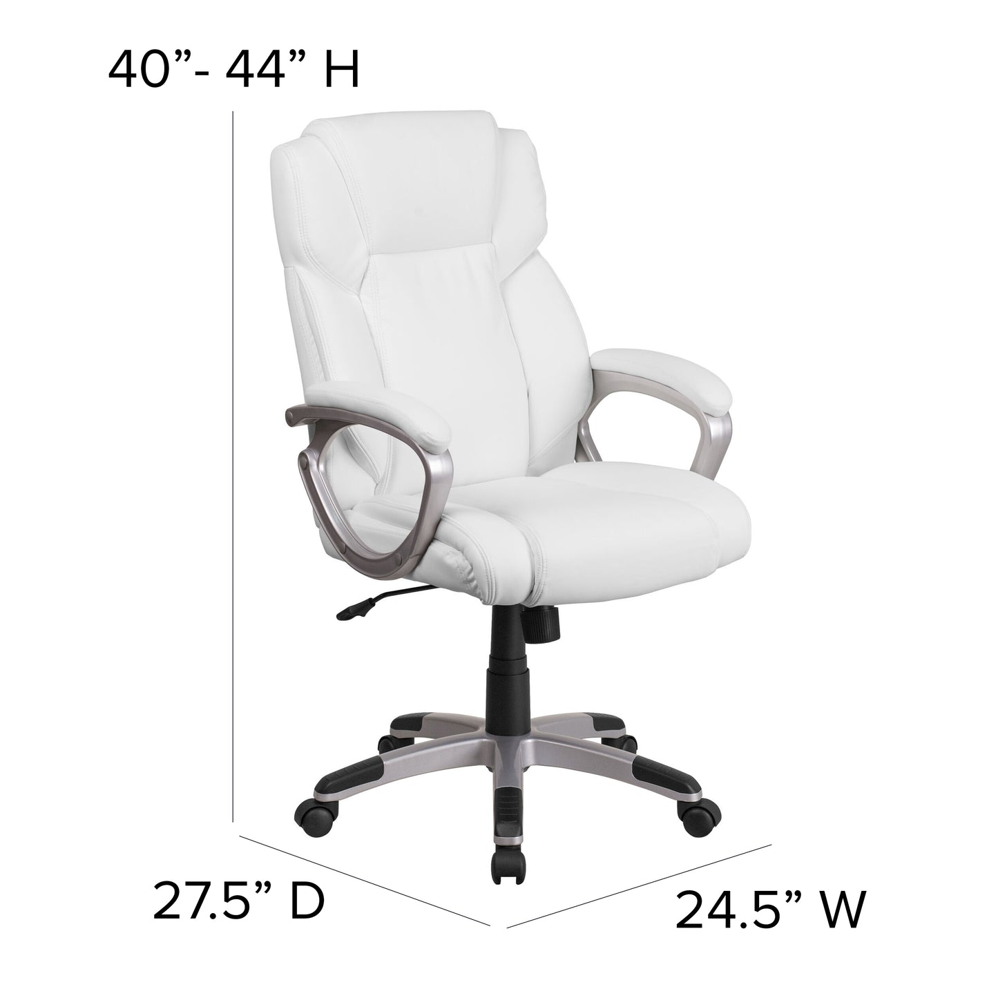 Contemporary Adjustable Executive Office Chair with Lumbar Support and Tilt Lock - 250 lb Capacity