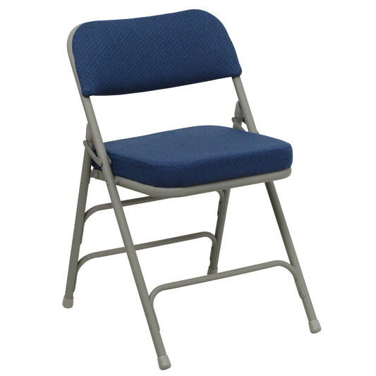 Triple Braced & Double Hinged Fabric Metal Folding Chair