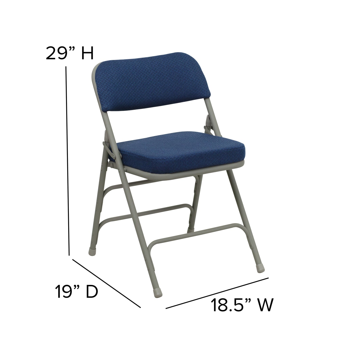 Triple Braced & Double Hinged Fabric Metal Folding Chair