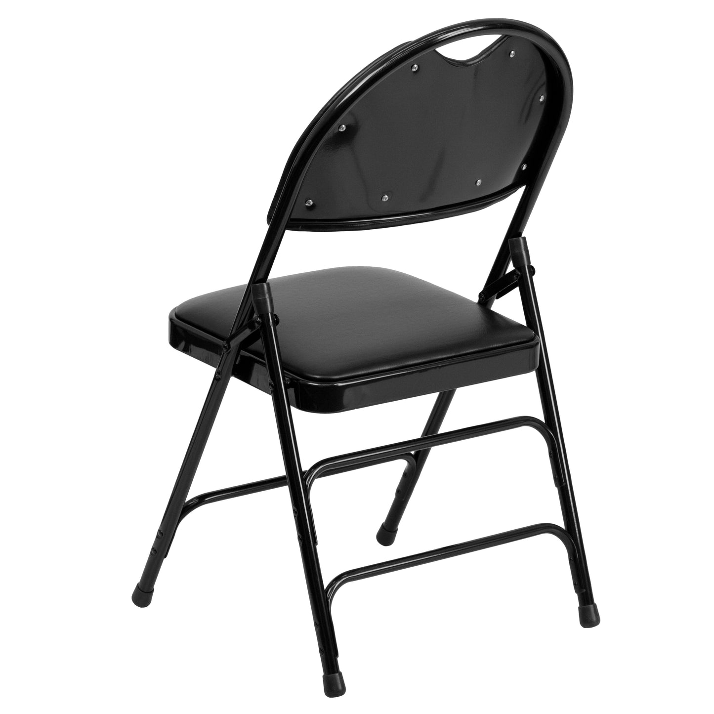 Ultra-Premium Triple Braced Vinyl Metal Folding Chair with Easy-Carry Handle