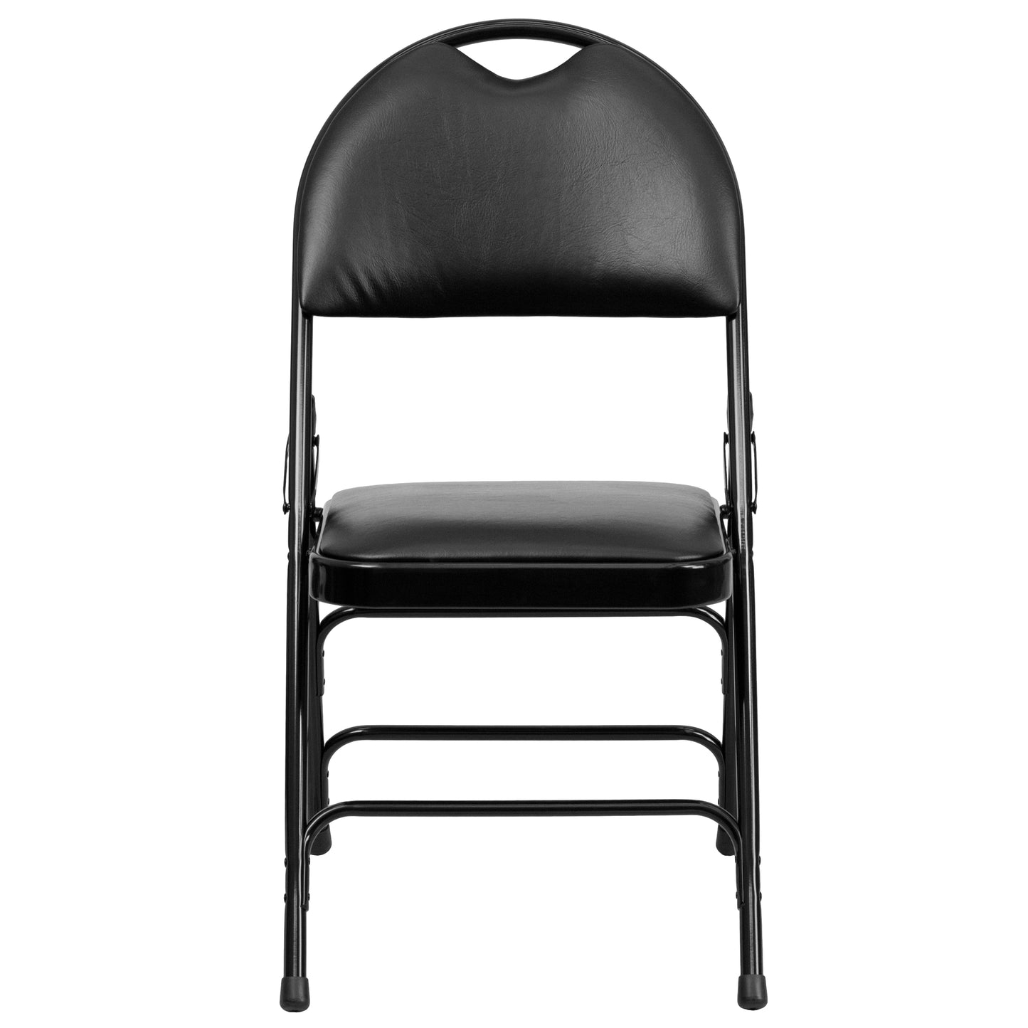 Ultra-Premium Triple Braced Vinyl Metal Folding Chair with Easy-Carry Handle