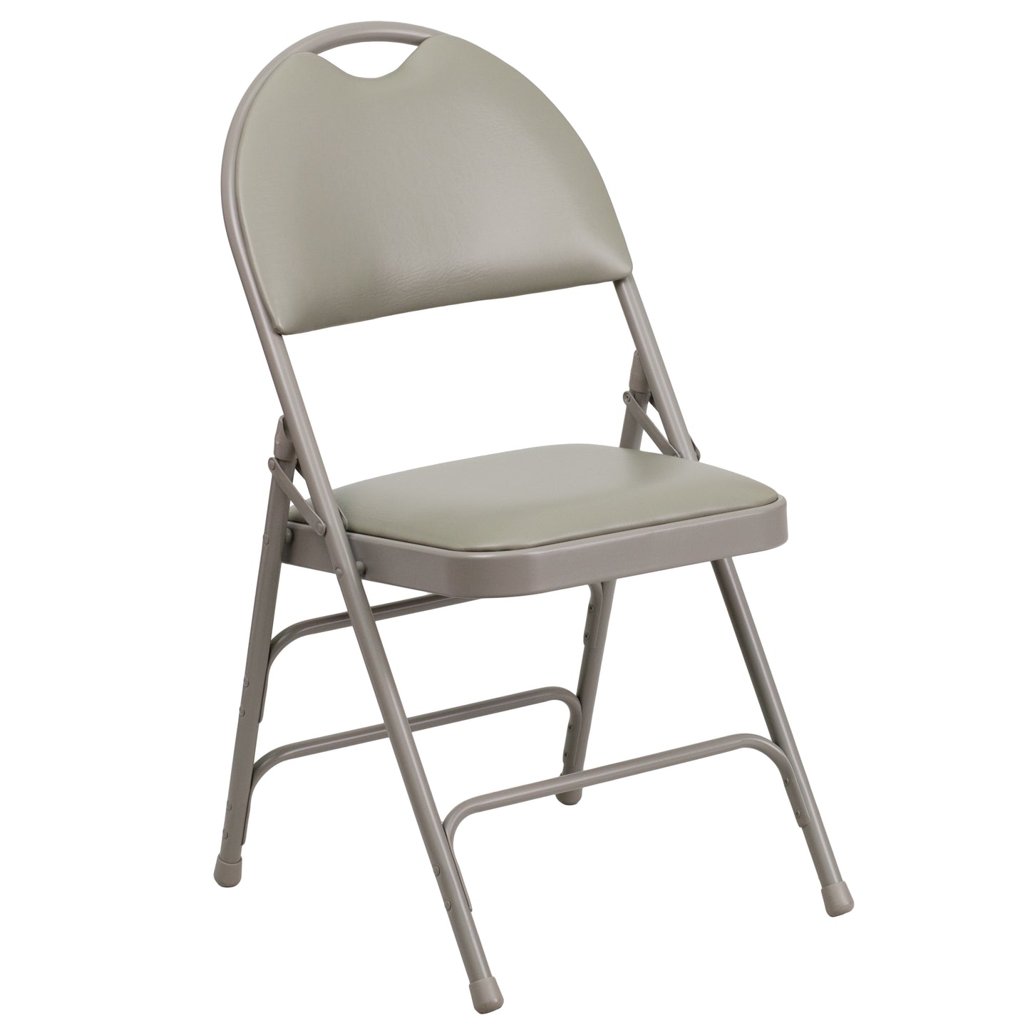 Ultra-Premium Triple Braced Vinyl Metal Folding Chair with Easy-Carry Handle