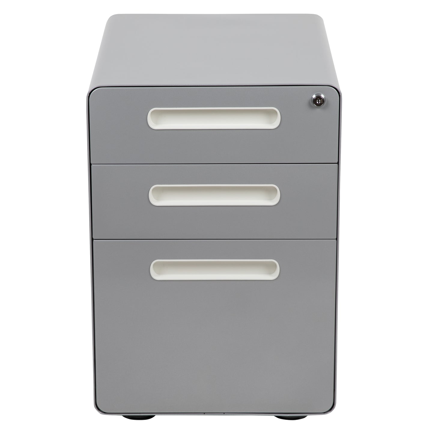 Ergonomic 3-Drawer Mobile Locking File Cabinet with Anti-Tilt