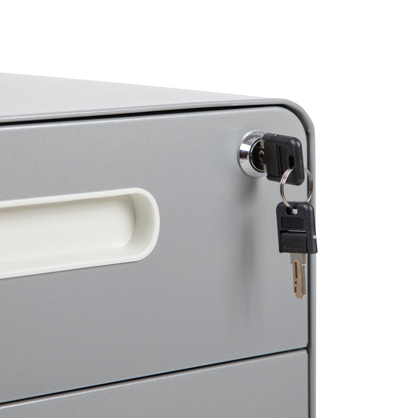 Ergonomic 3-Drawer Mobile Locking File Cabinet with Anti-Tilt