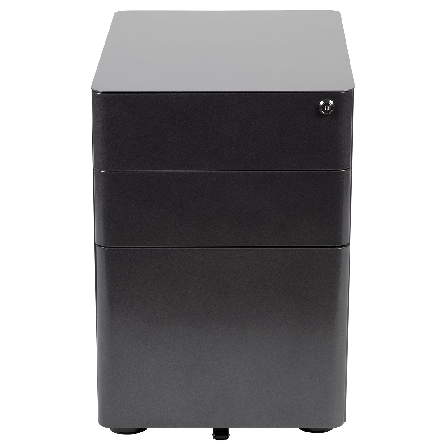 Modern 3-Drawer Mobile Locking Filing Cabinet with Anti-Tilt Mechanism and Hanging Drawer