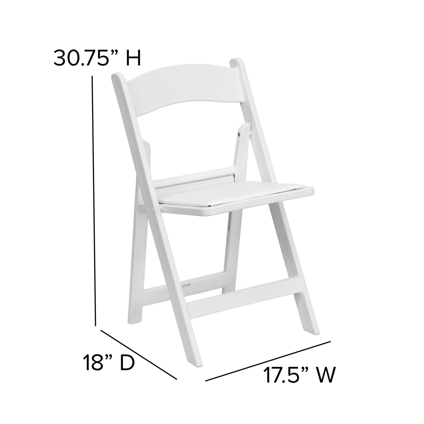 Commercial Grade Resin Light Weight Folding Chair - 800 lb. Capacity