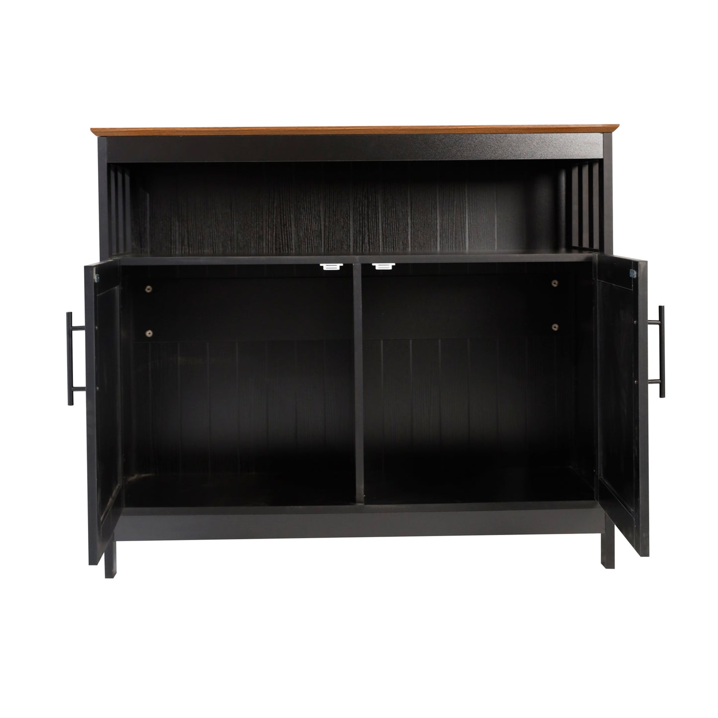 Classic Buffet Sideboard with Double Door Cabinet & Open Storage Shelf