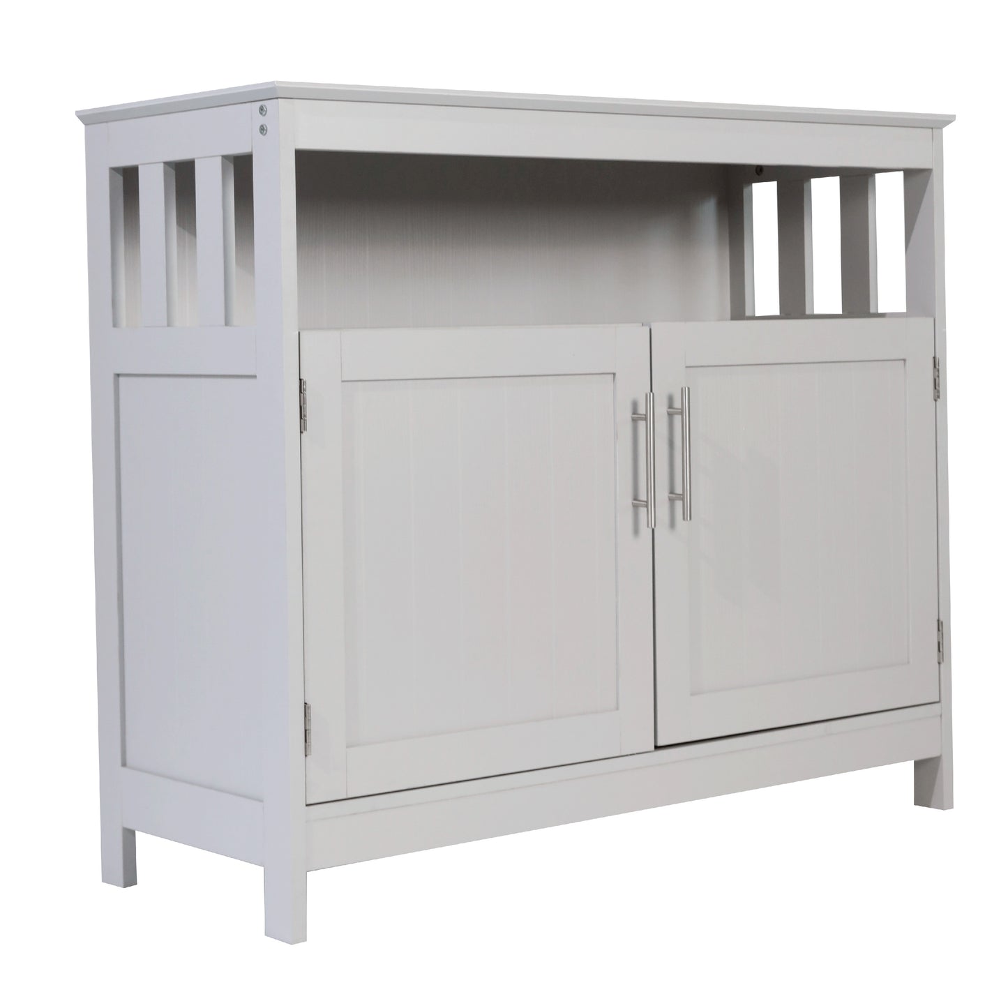 Classic Buffet Sideboard with Double Door Cabinet & Open Storage Shelf