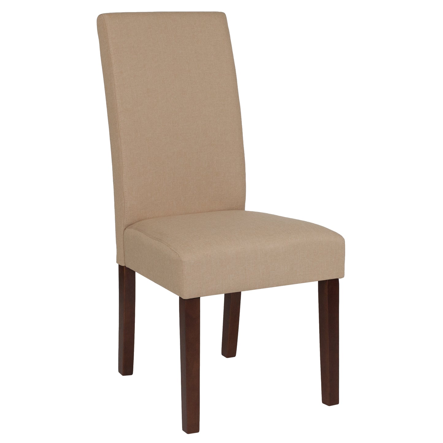 Mid-Century Upholstered Parsons Dining Chair with Panel Back