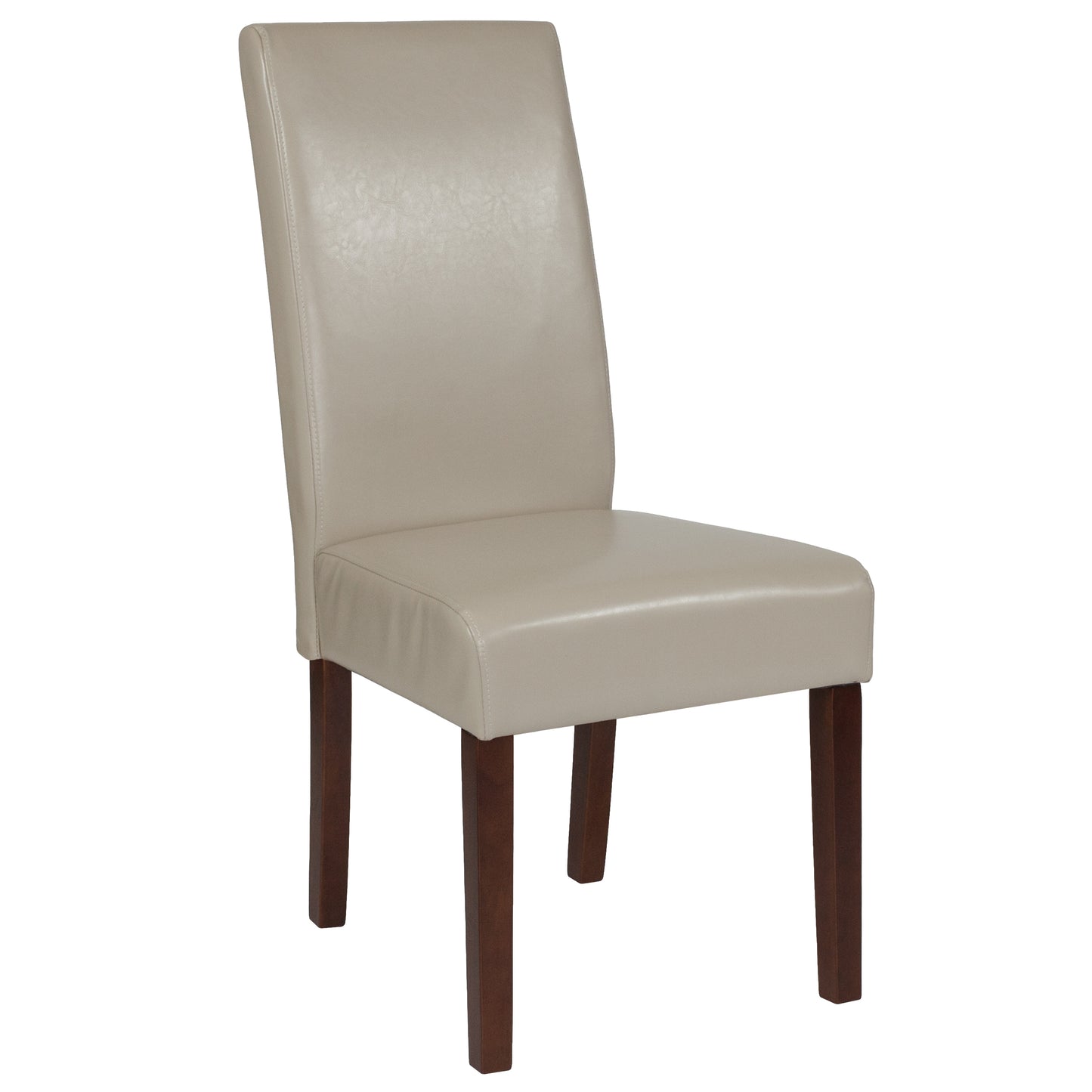 Mid-Century Upholstered Parsons Dining Chair with Panel Back