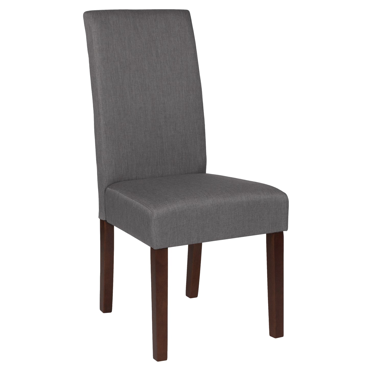 Mid-Century Upholstered Parsons Dining Chair with Panel Back