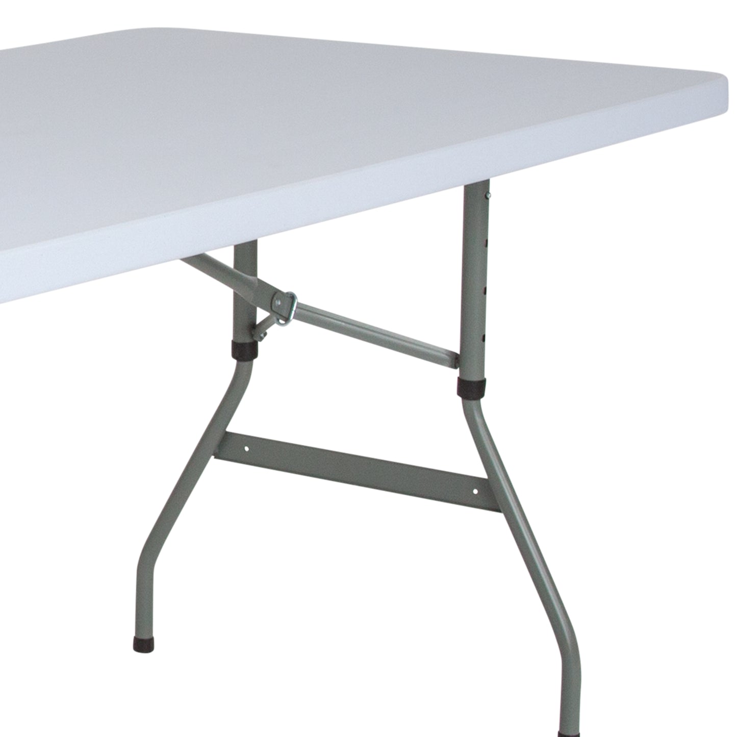 5 ft. Adjustable Height Granite White Folding Table