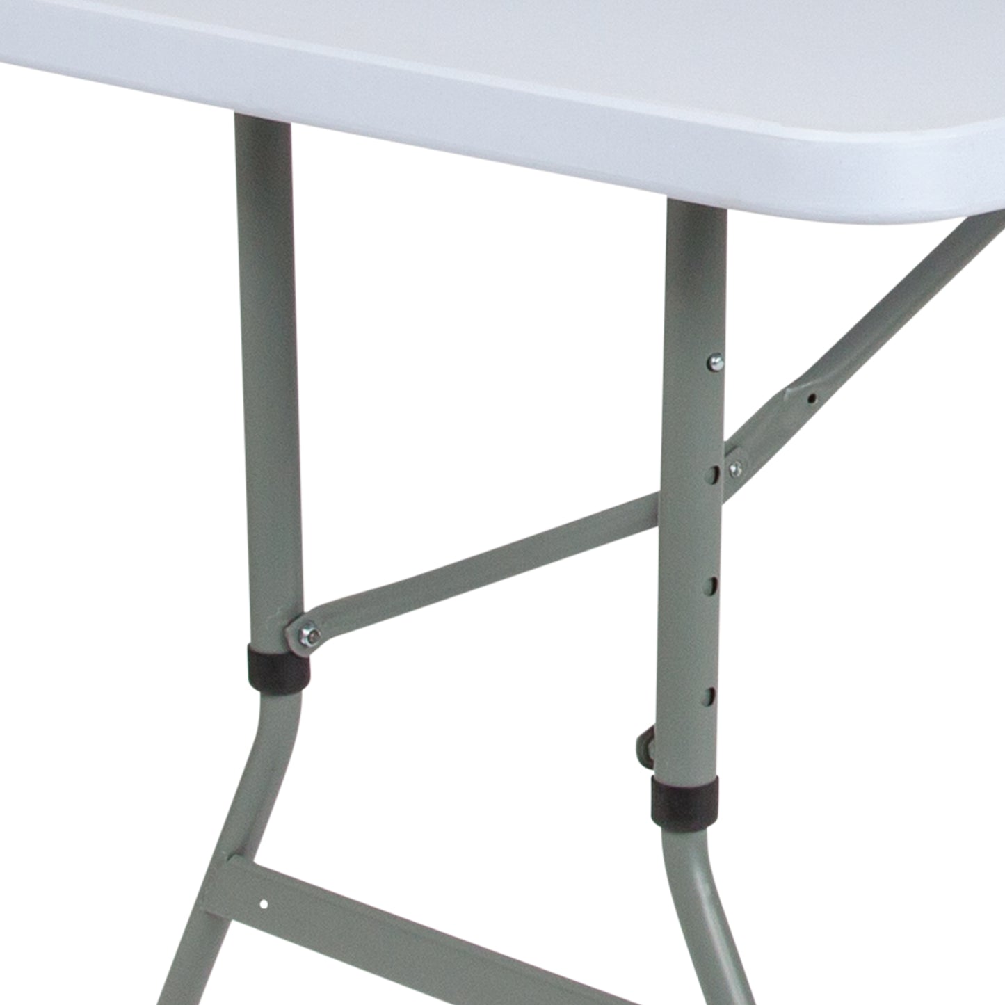 5 ft. Adjustable Height Granite White Folding Table