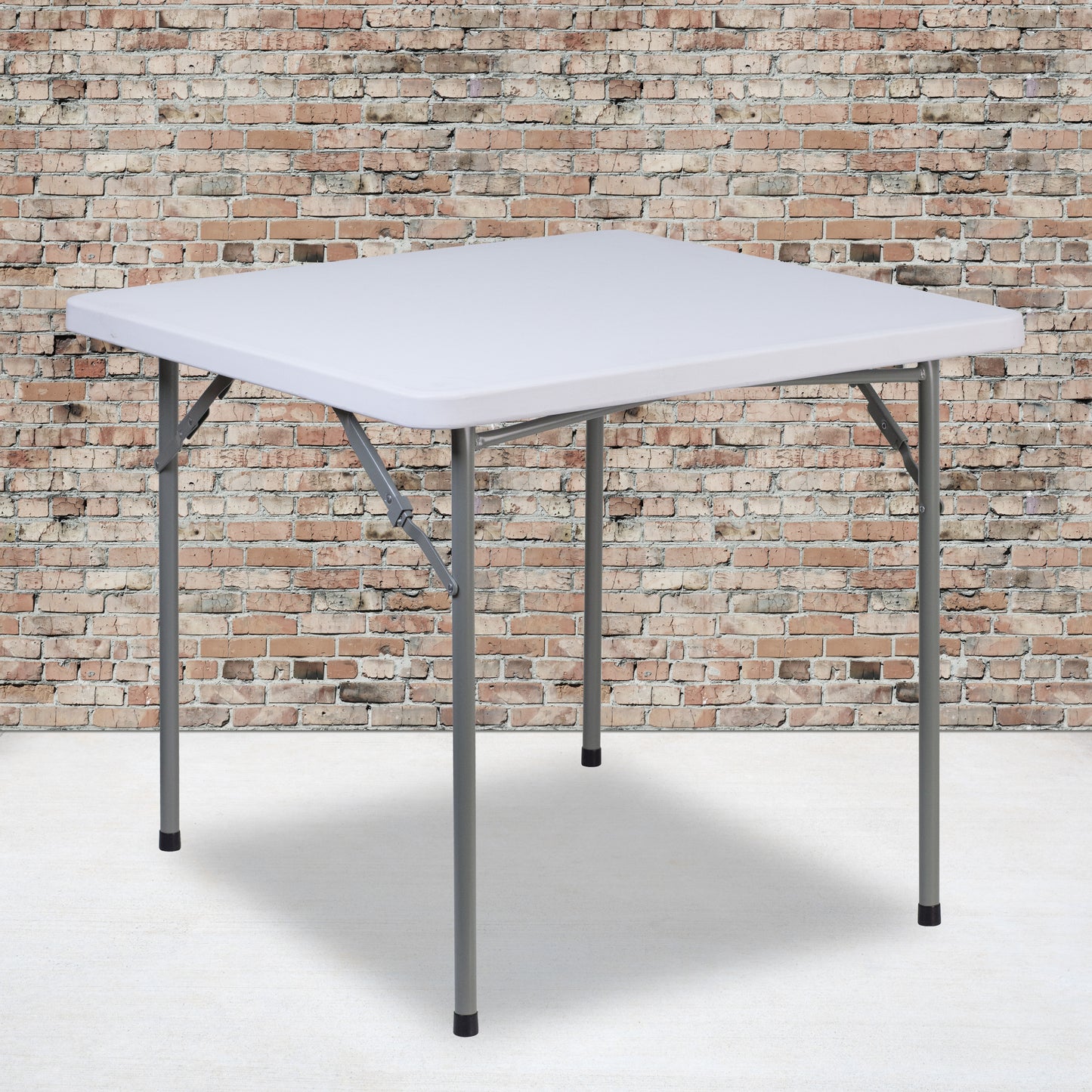 34 In. Granite White Folding Table