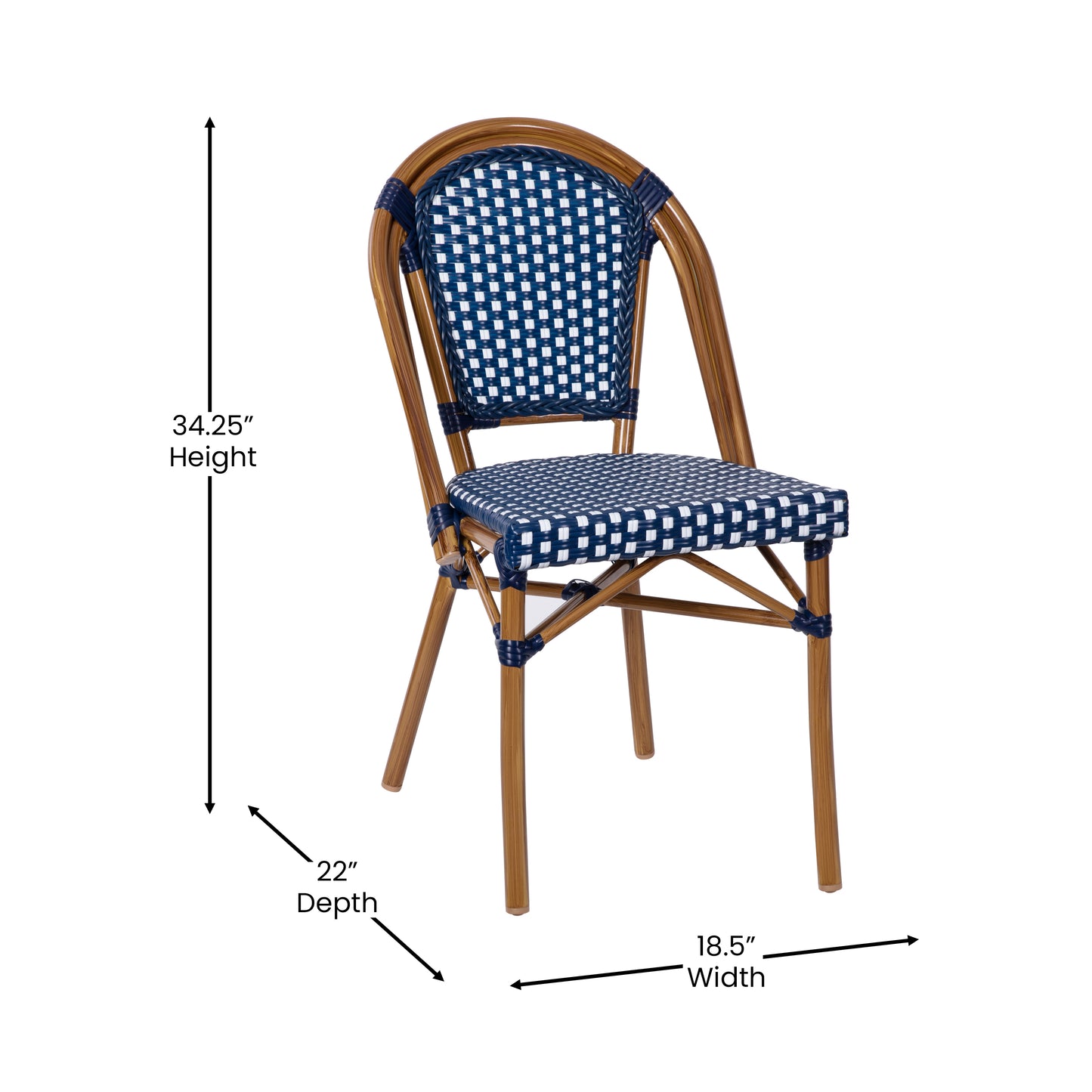 Commercial French Bistro Indoor/Outdoor Stacking Chair