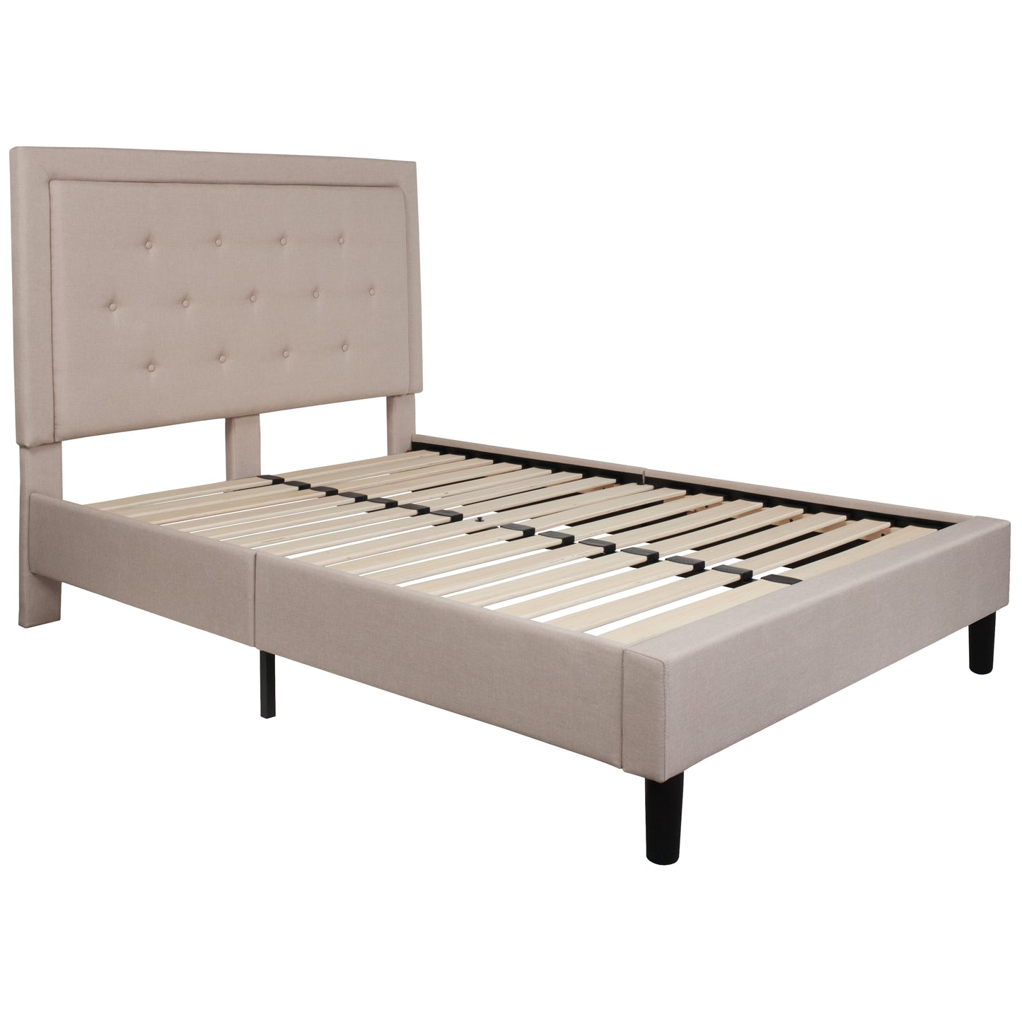 Full Size Tufted Upholstered Platform Bed