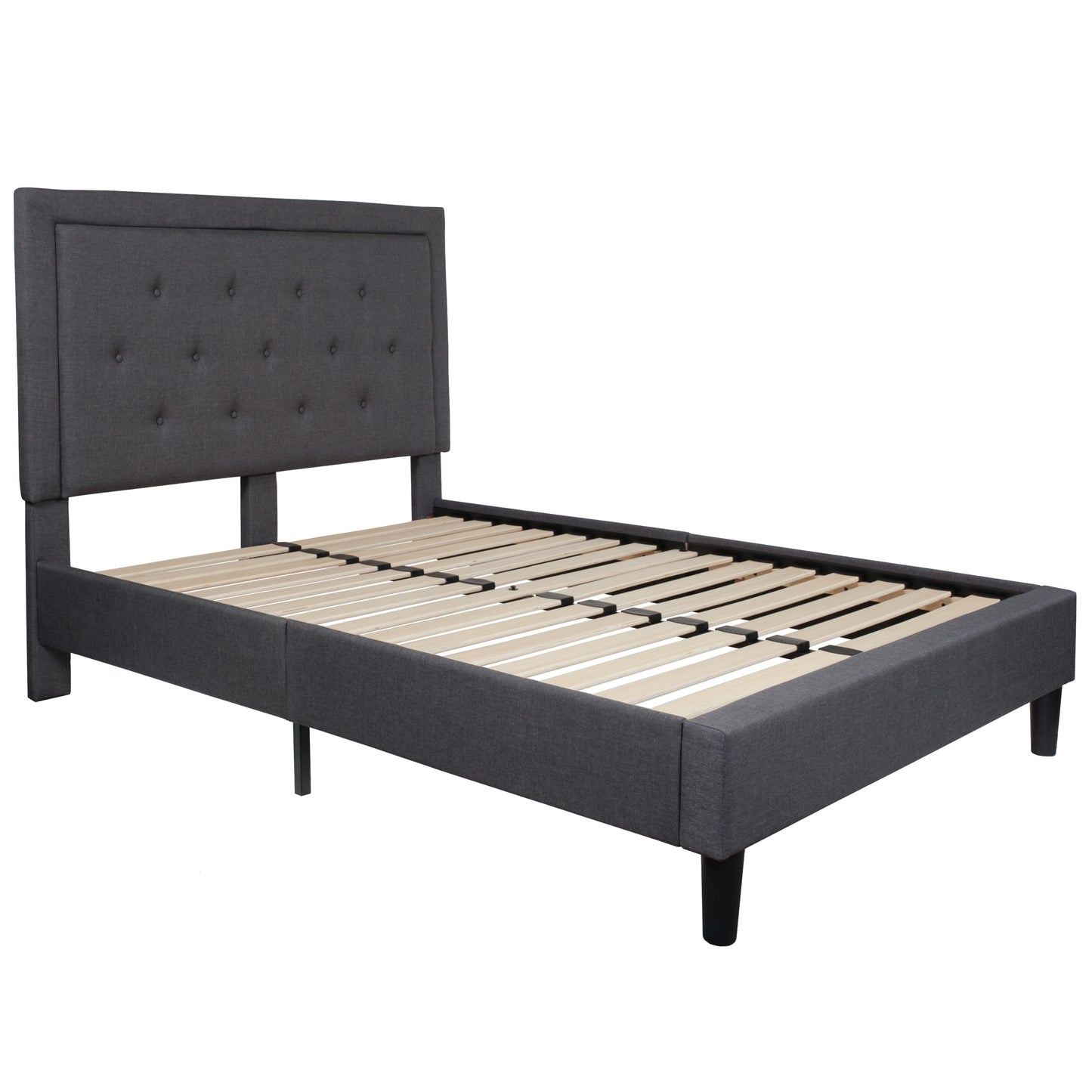 Full Size Tufted Upholstered Platform Bed